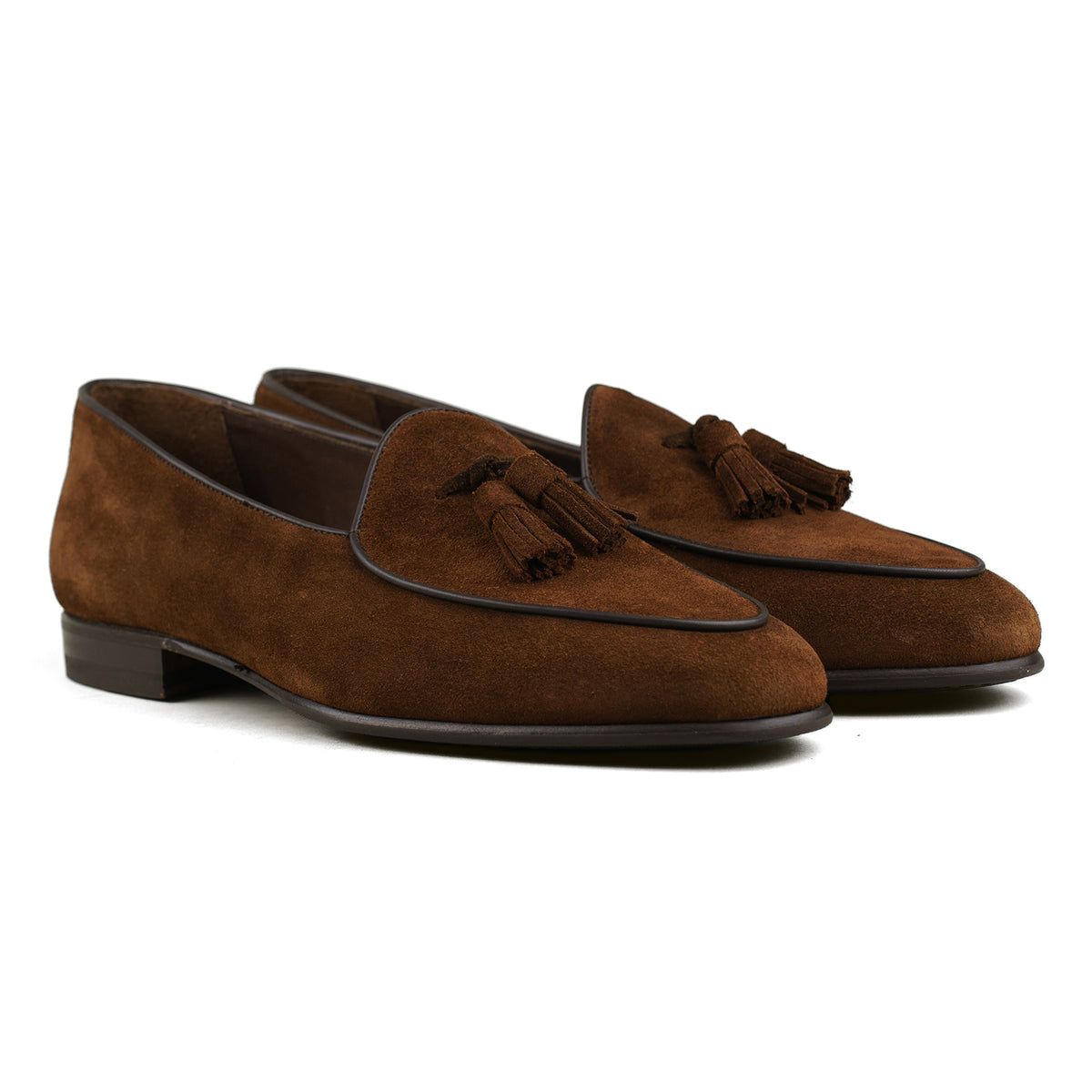 Berwick Belgian Tassel Loafer - Snuff Brown Suede – Mehra display picture 2