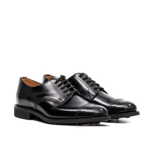 1128B Military Derby Shoe - Black Leather