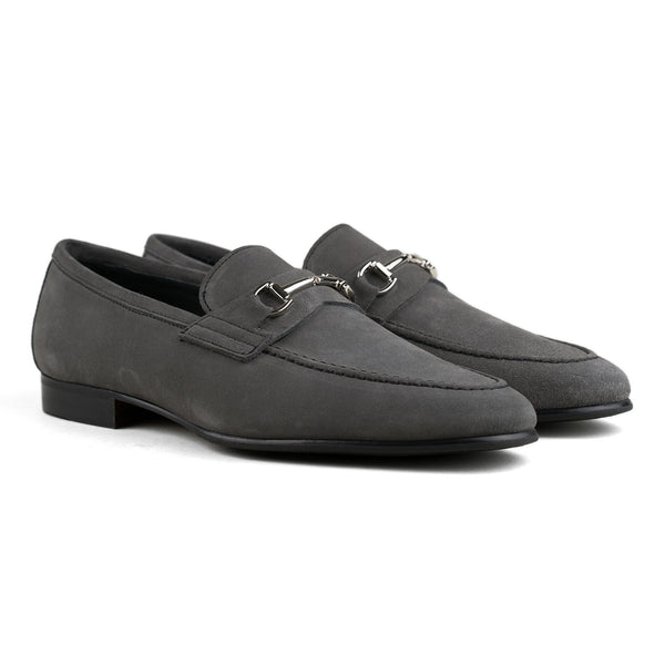 Blake Bit Loafer - Grey Suede