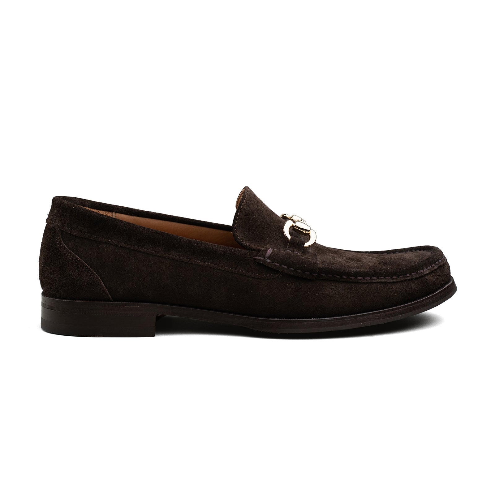 Bologna Bit Loafer - Dark Brown Suede