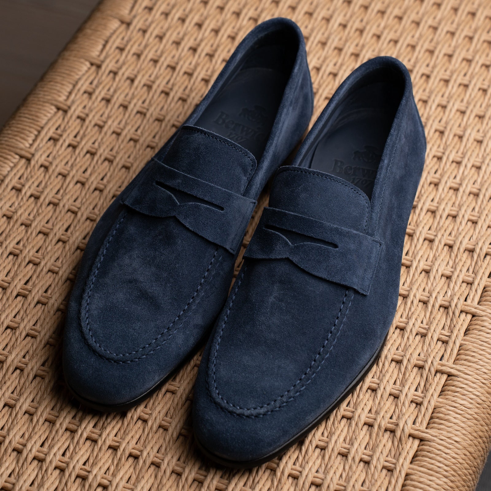 Unlined Penny Loafer - Blue Suede