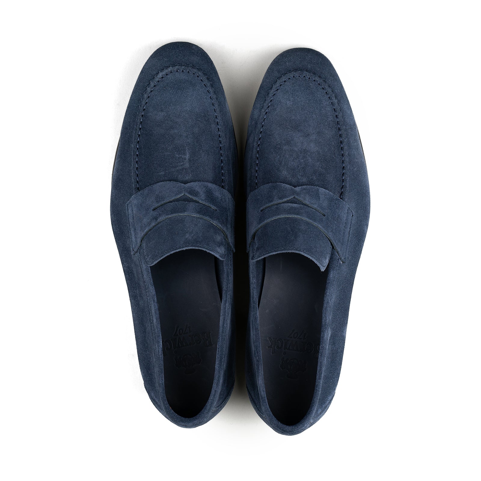 Unlined Penny Loafer - Blue Suede