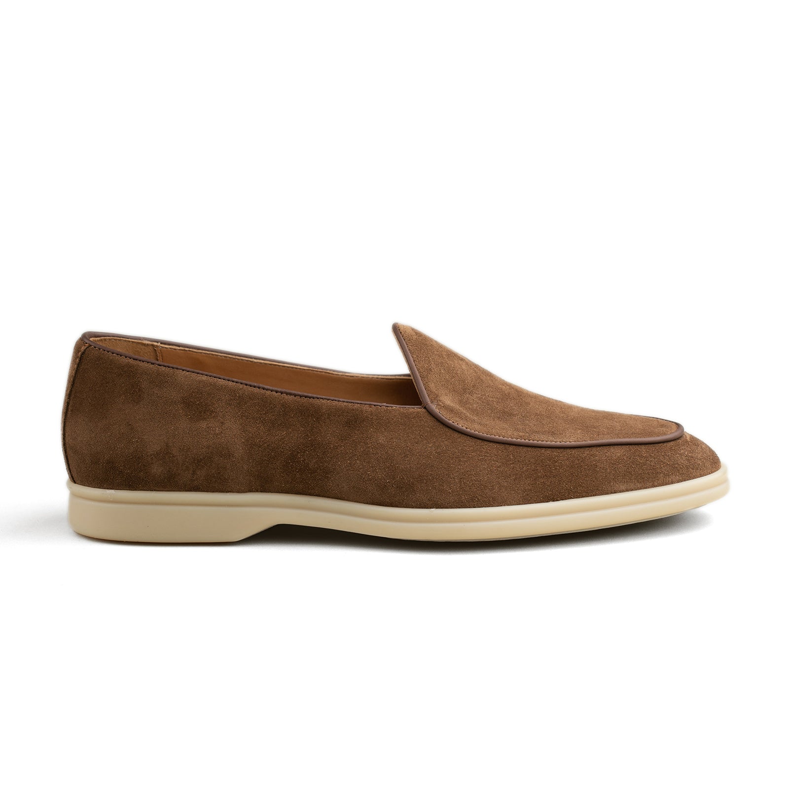 Belgian Loafer w/ Rubber Sole - Walnut Suede