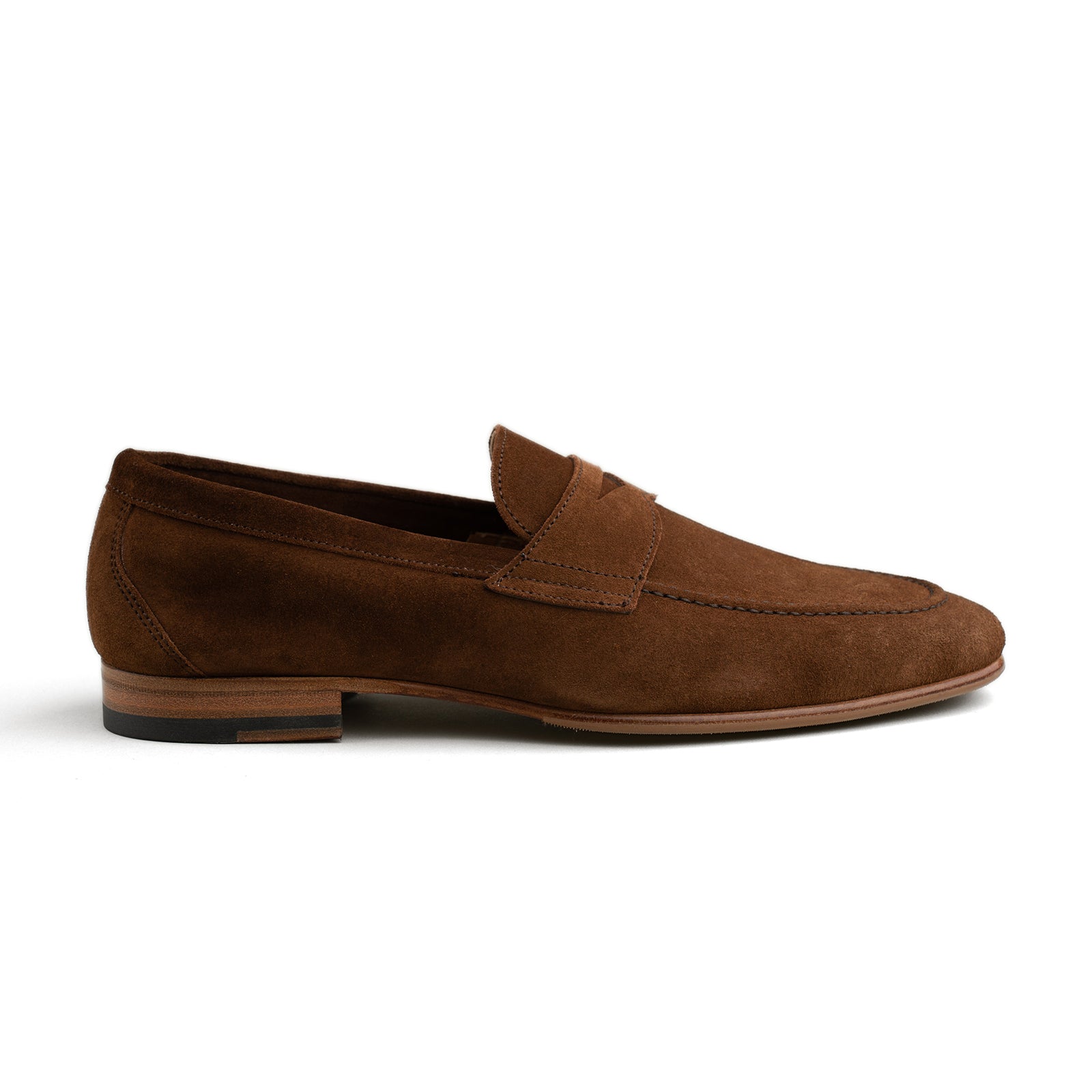 Unlined Penny Loafer - Snuff Brown Suede