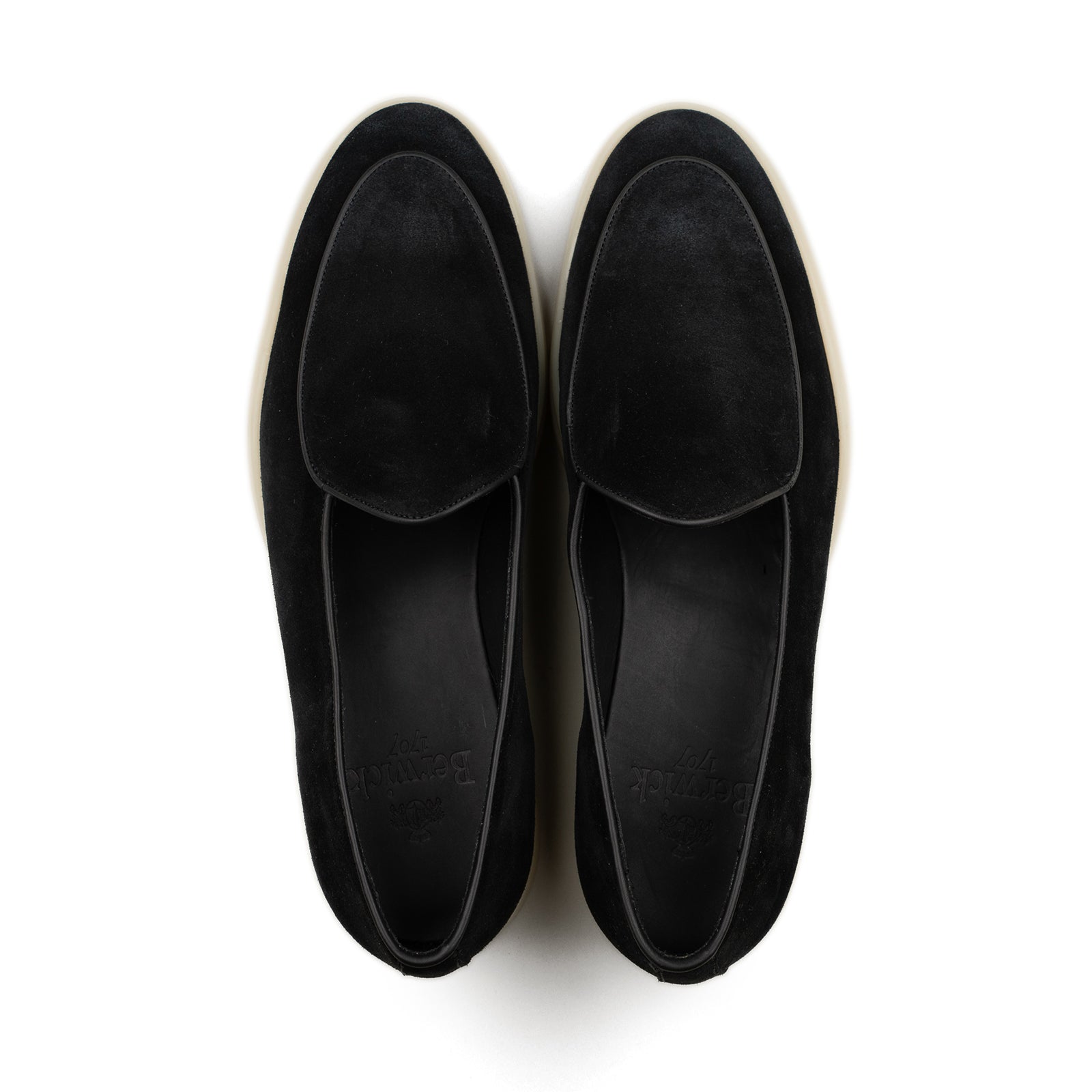 Belgian Loafer w/ Rubber Sole - Black Suede