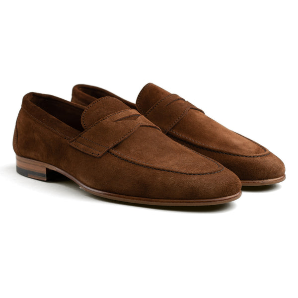 Unlined Penny Loafer - Snuff Brown Suede