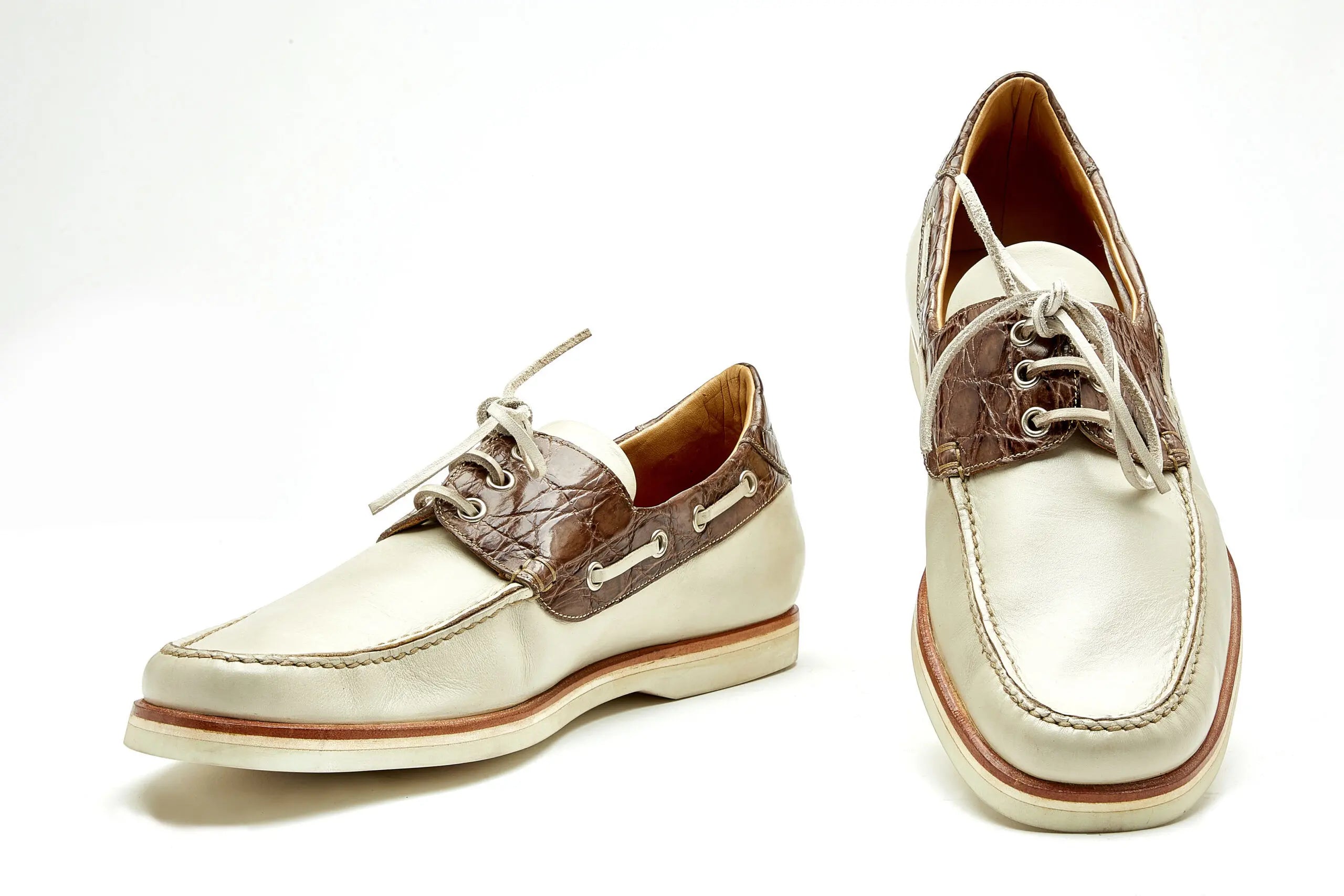 Style 3661 - Cream Calf / Brown Croco