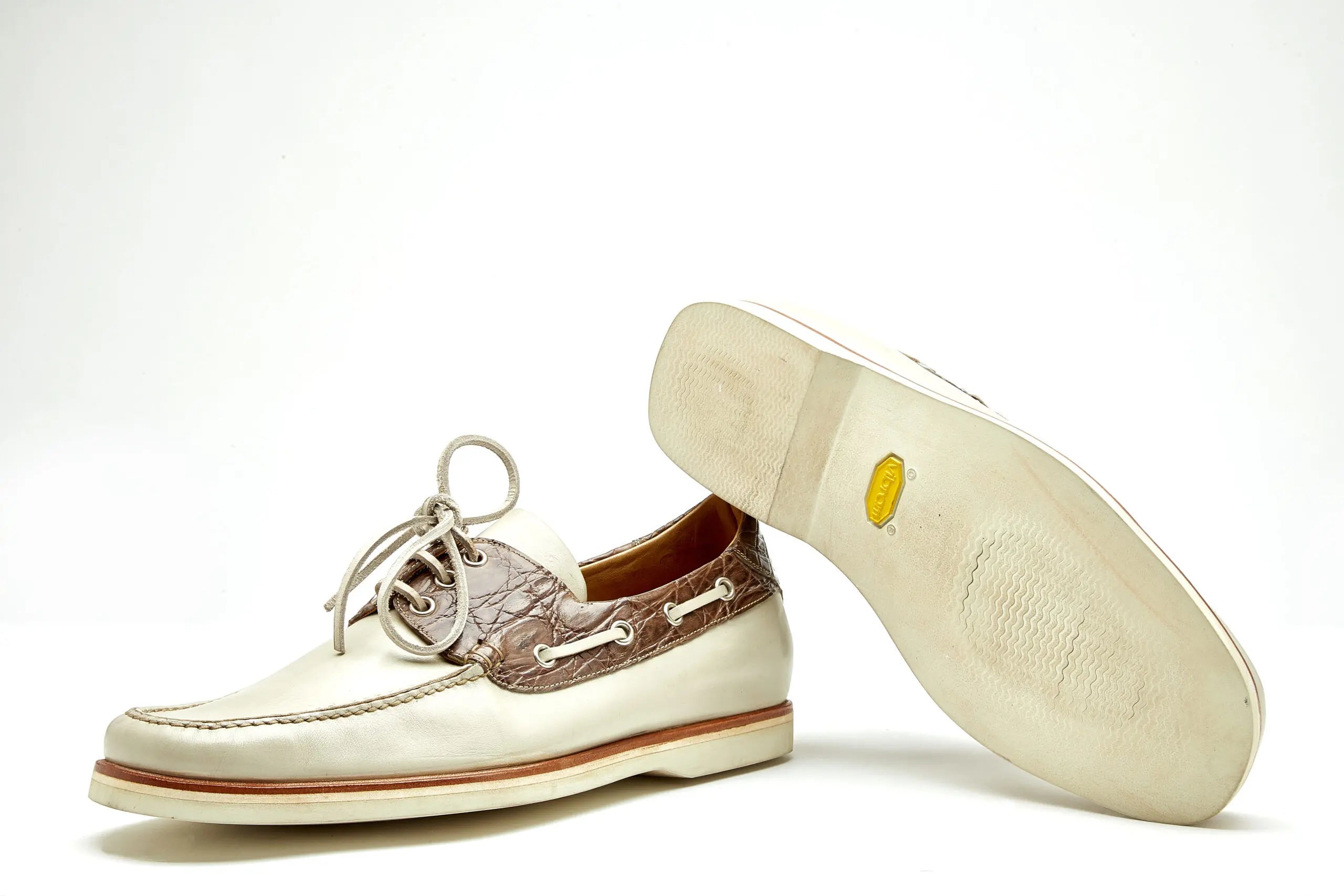 Style 3661 - Cream Calf / Brown Croco