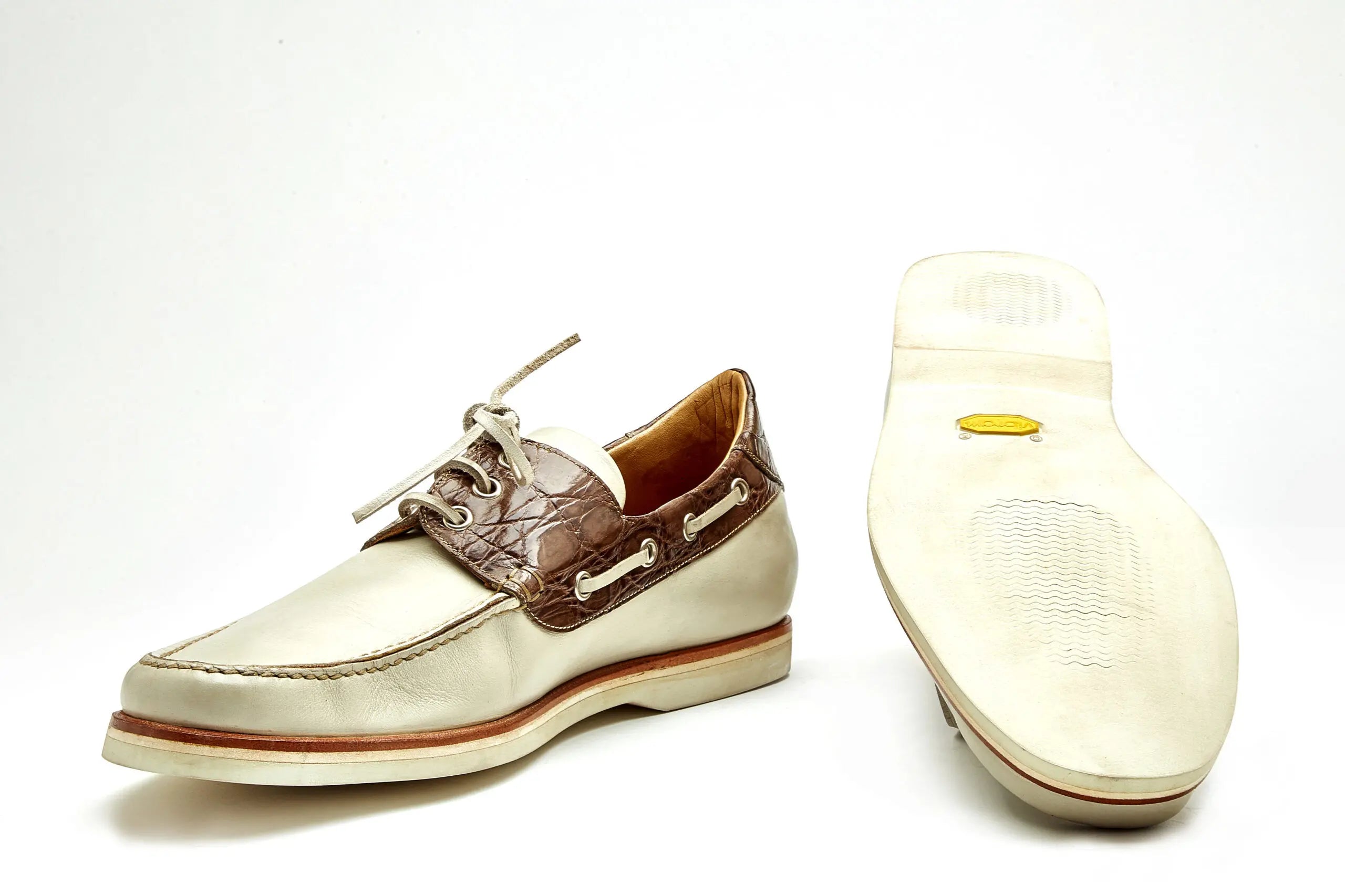 Style 3661 - Cream Calf / Brown Croco