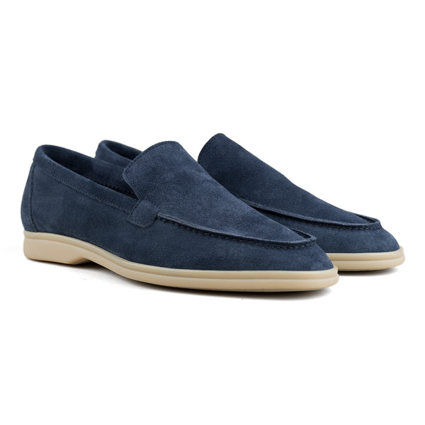 Berwick Palma Flex Venetian Mens Blue Suede Loafer 