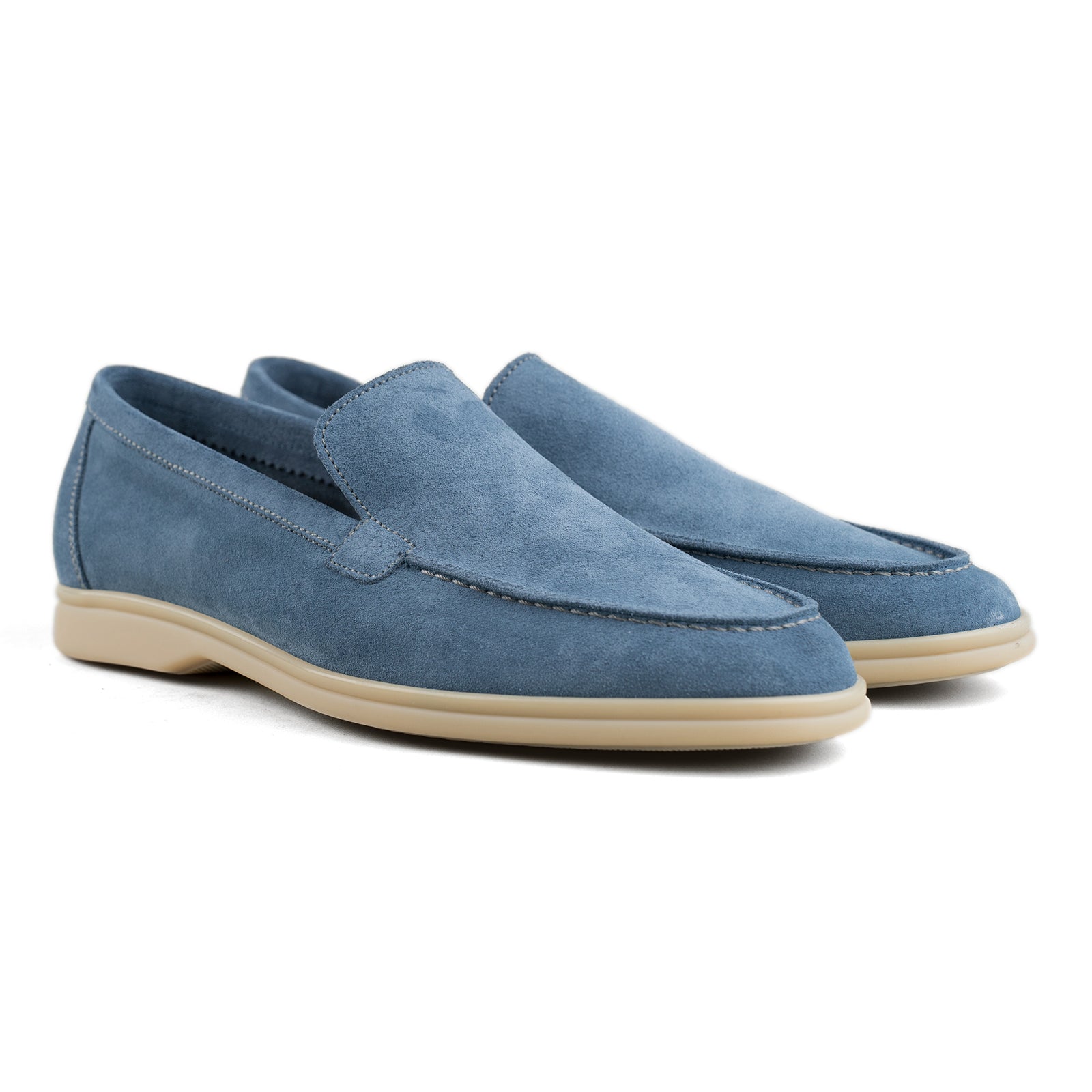 Berwick Palma Flex Venetian Mens Indigo Blue Suede Loafer