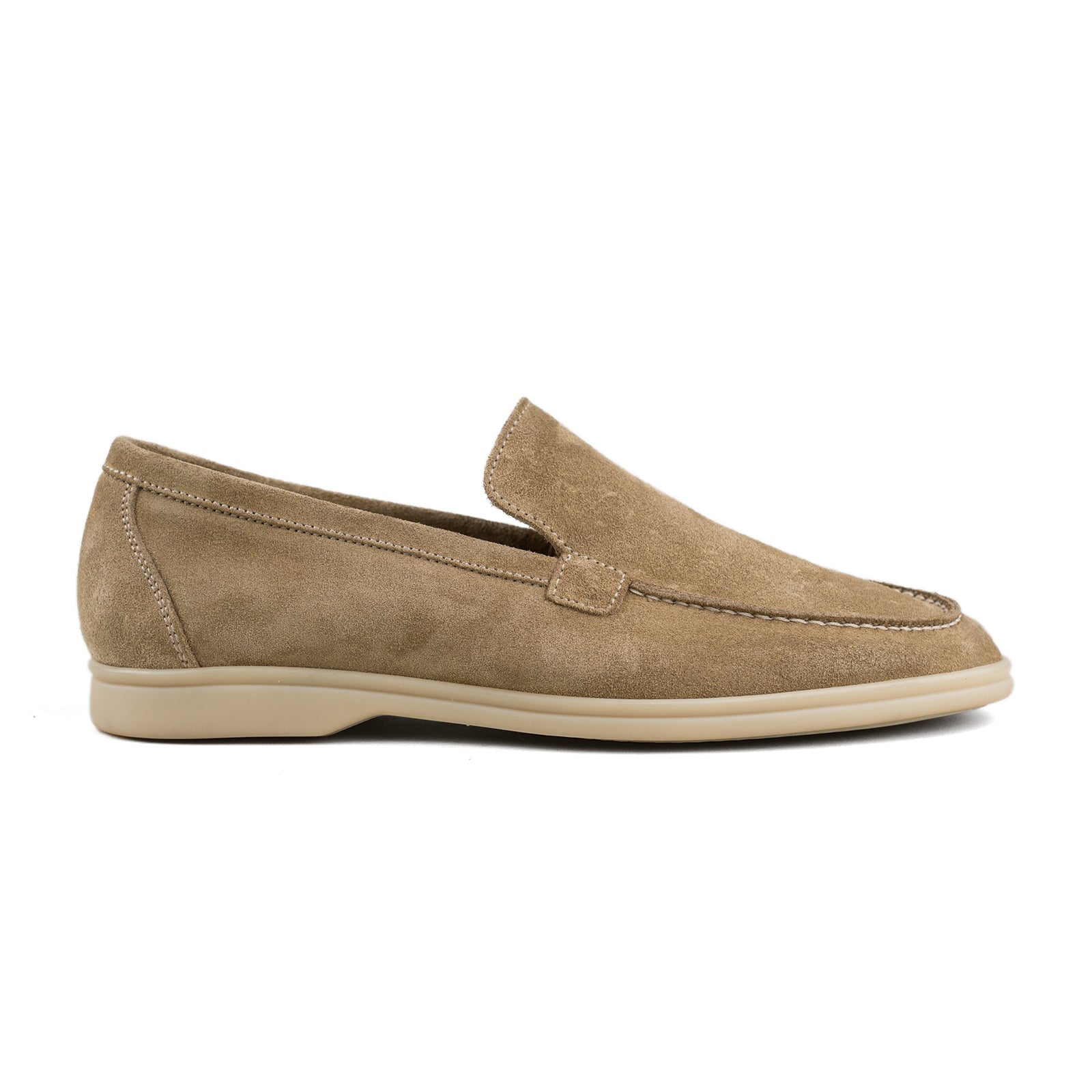 Berwick Palma Flex Venetian Mens Maple Sand Suede Loafer Side View