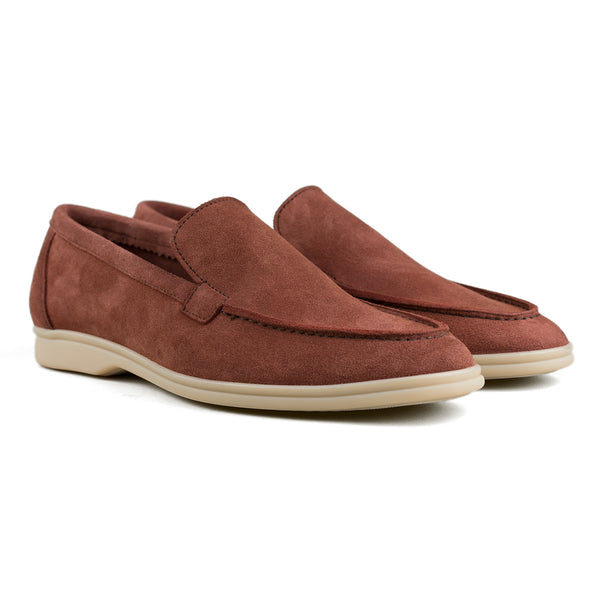 Berwick Palma Flex Venetian Mens Red Suede Loafer