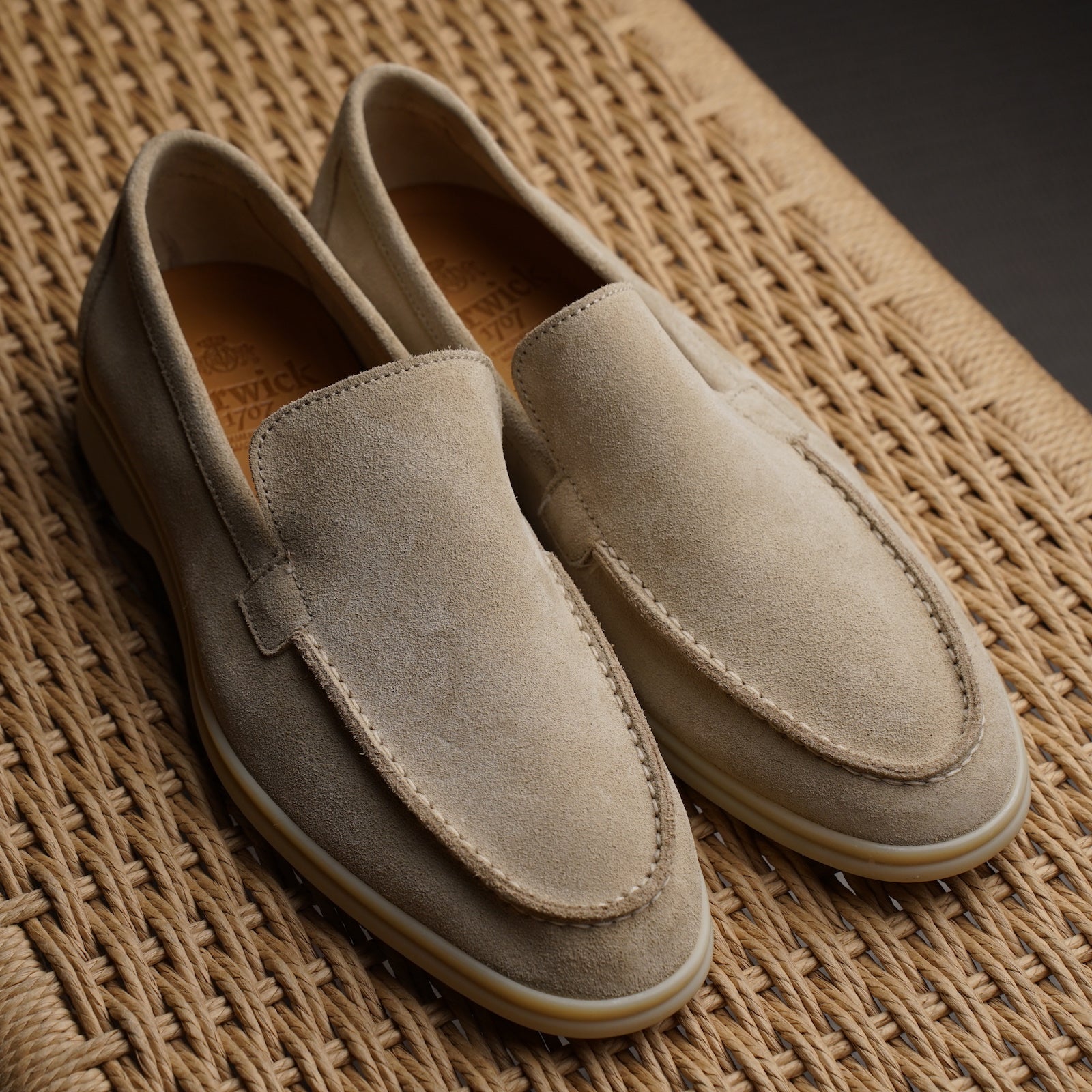 Berwick Palma Flex Venetian Mens Sand Suede Loafer Live View 