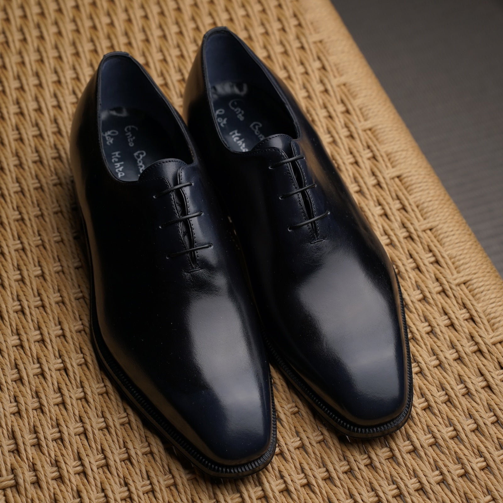 3 Eyelet Wholecut Oxford - Dark Blue Calf