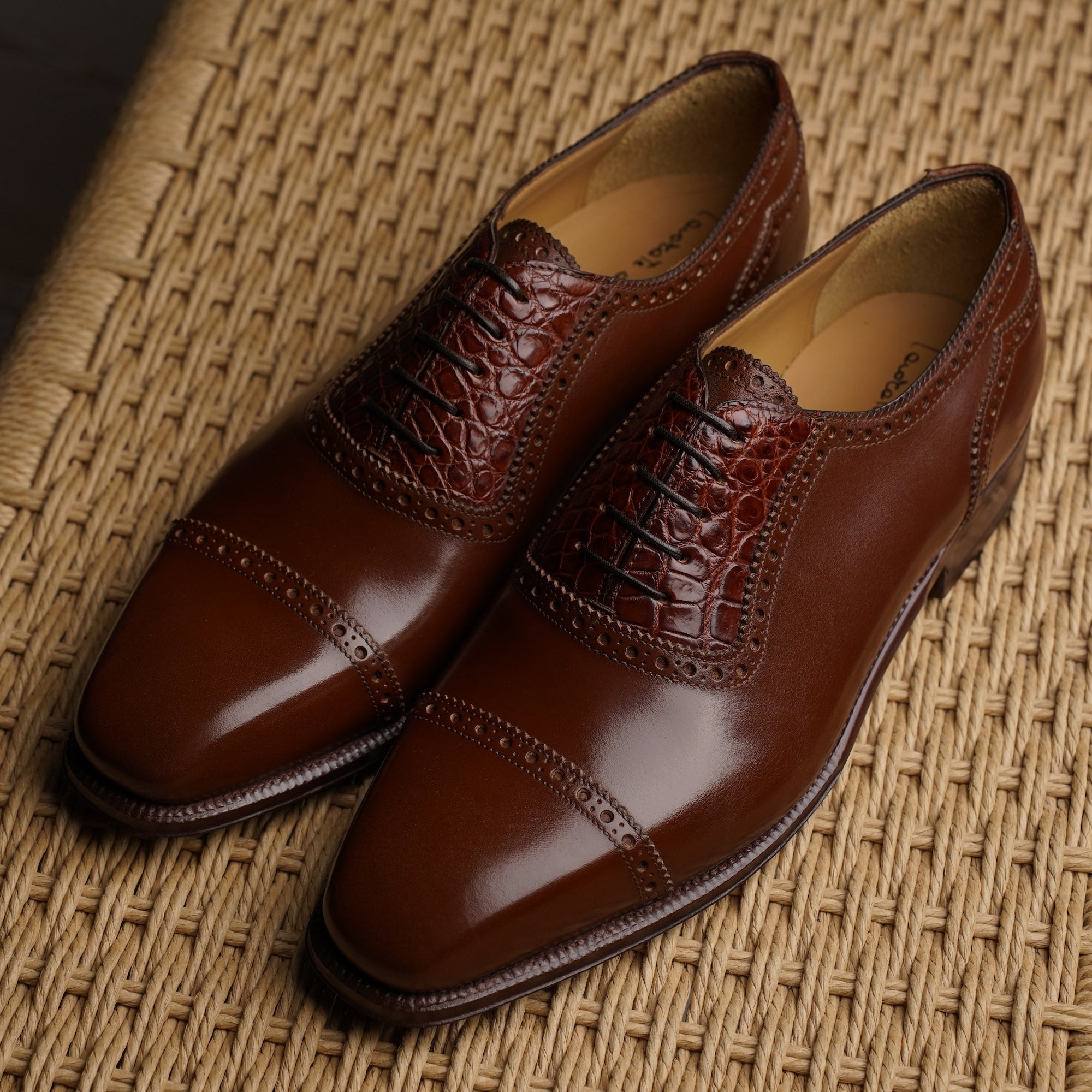 Style 3966 - Med. Brown 03058 Du Puy Calf / Alligator