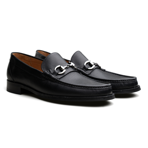 Bologna Bit Loafer - Black Grain Leather