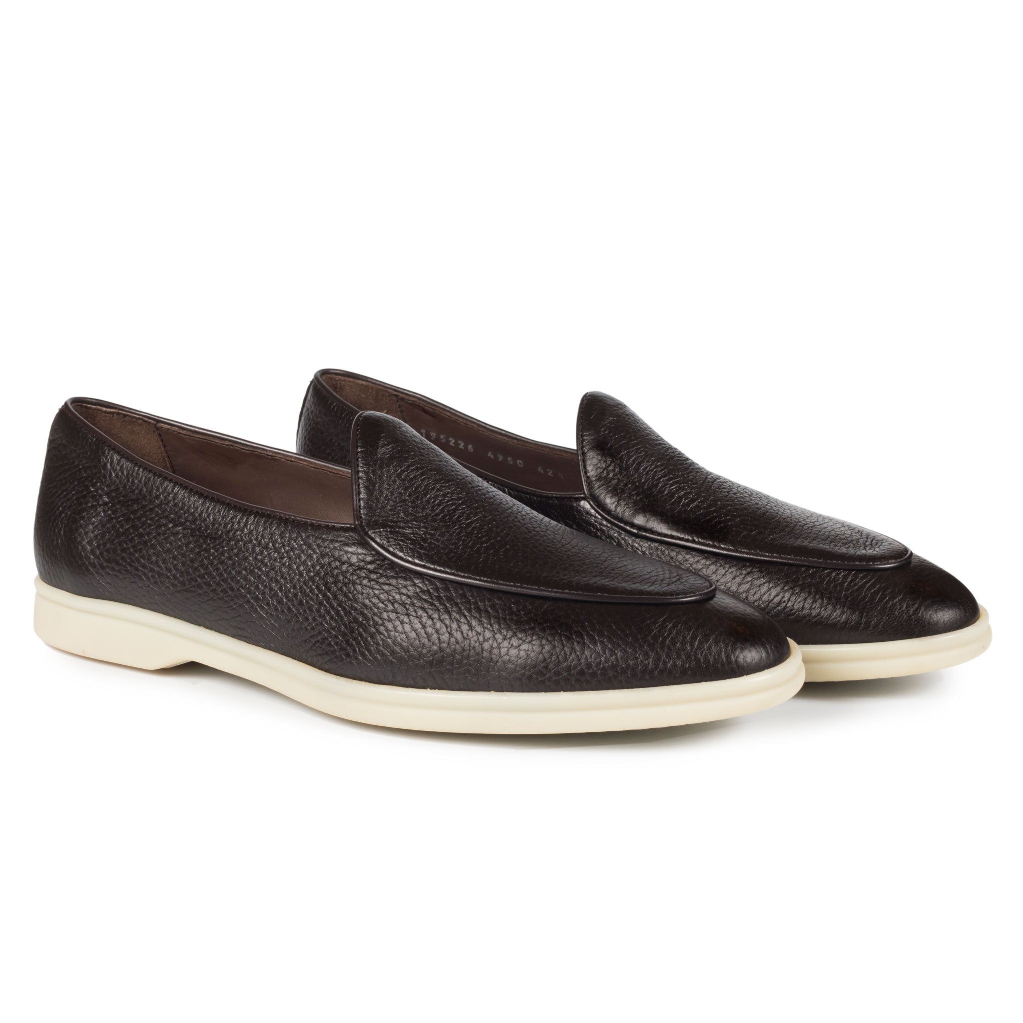 Berwick 1707 Men's Unlined Suede Venetian Loafers with White Sole