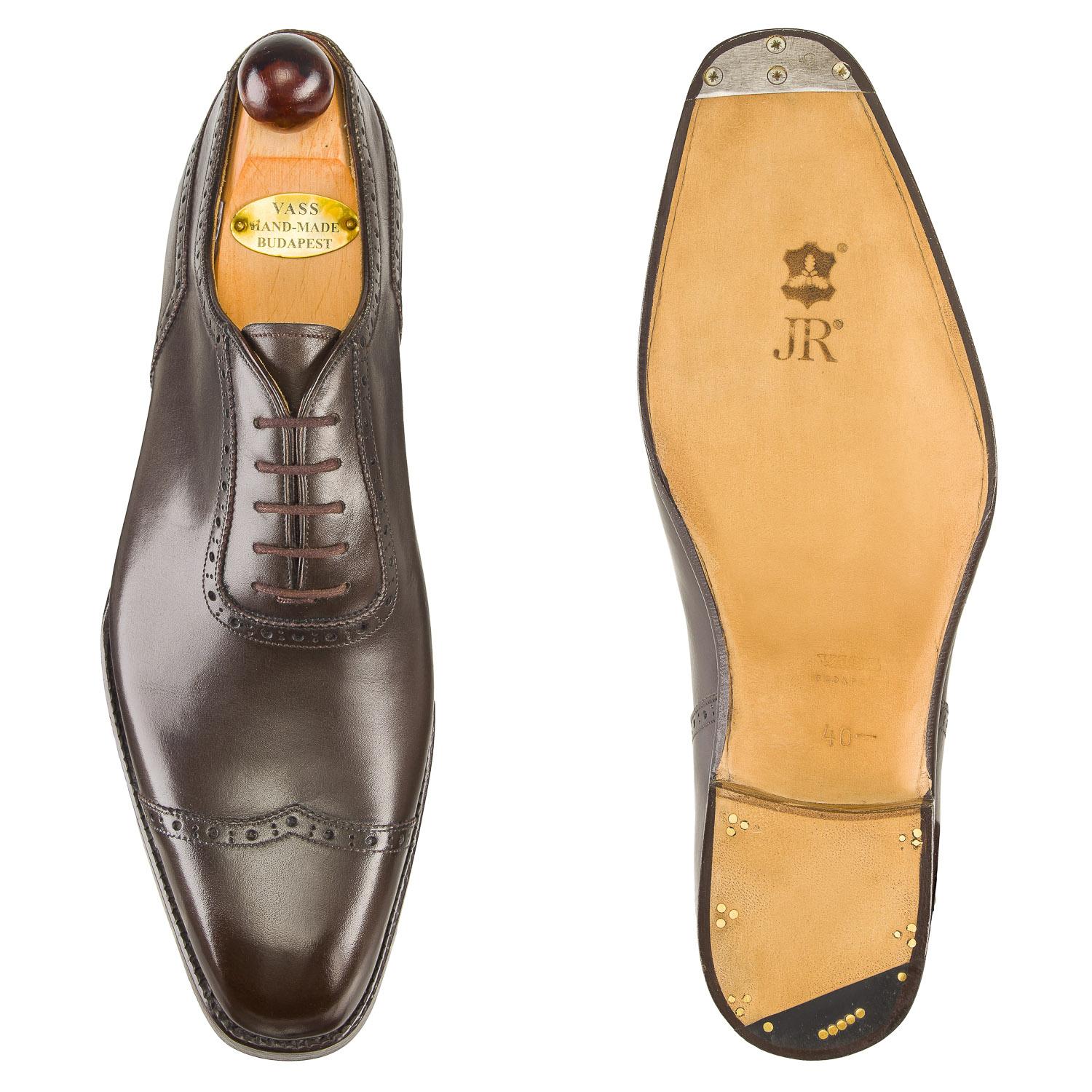 V-Cap Italian Oxford - Dark Brown Calf