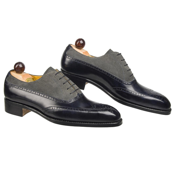 Balmoral Wingtip - Blue Museum / Grey Suede