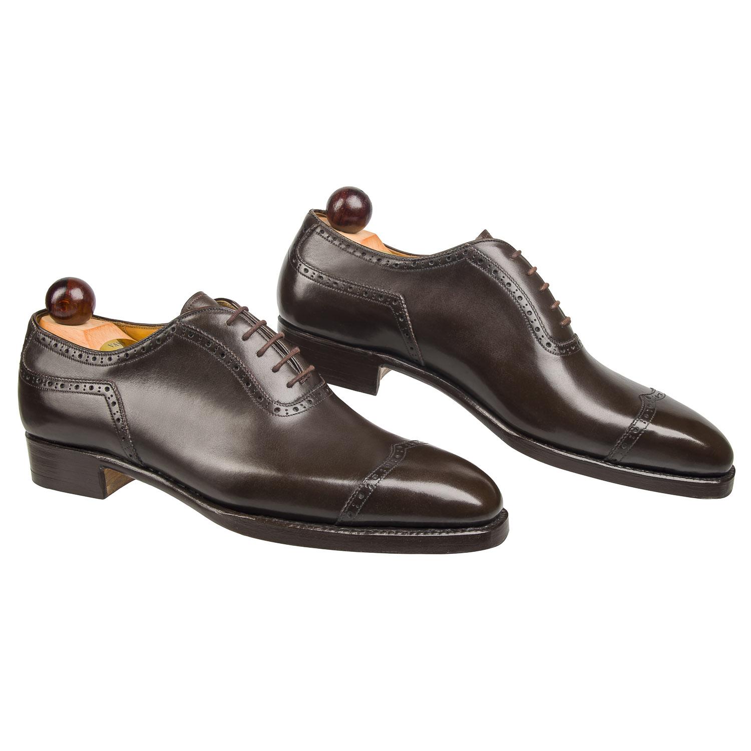 V-Cap Italian Oxford - Dark Brown Calf