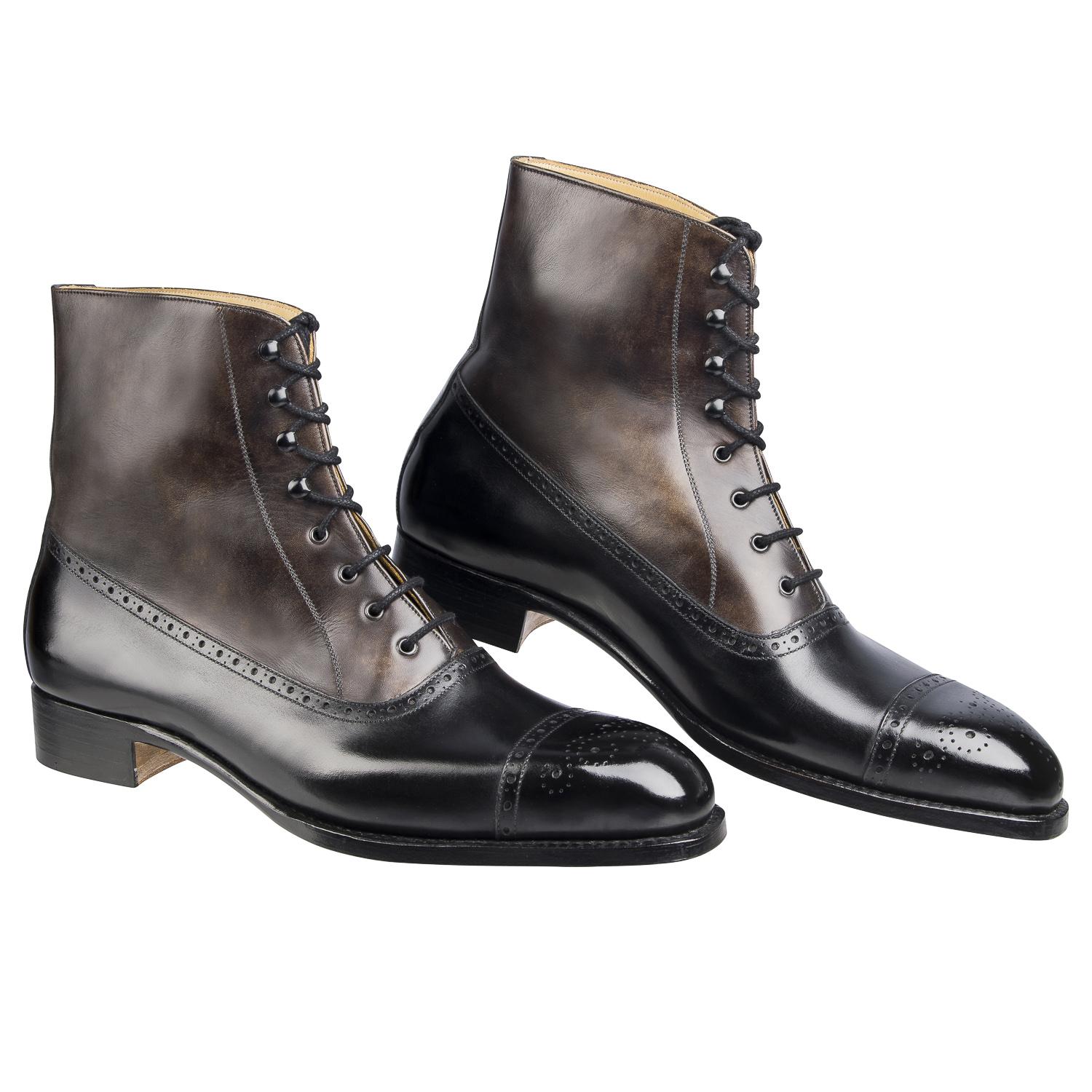 Balmoral Boot - Black Calf / Grey Museum Calf