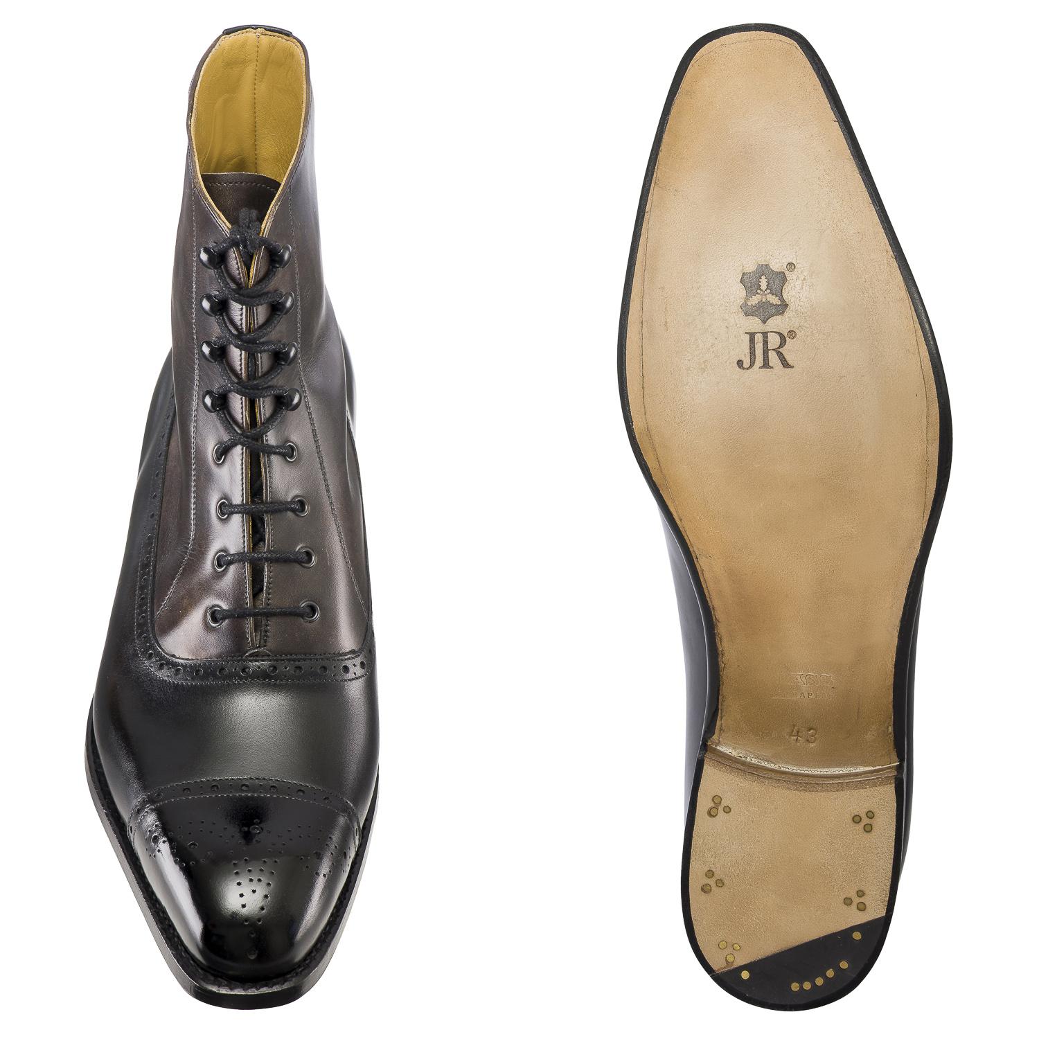 Balmoral Boot - Black Calf / Grey Museum Calf
