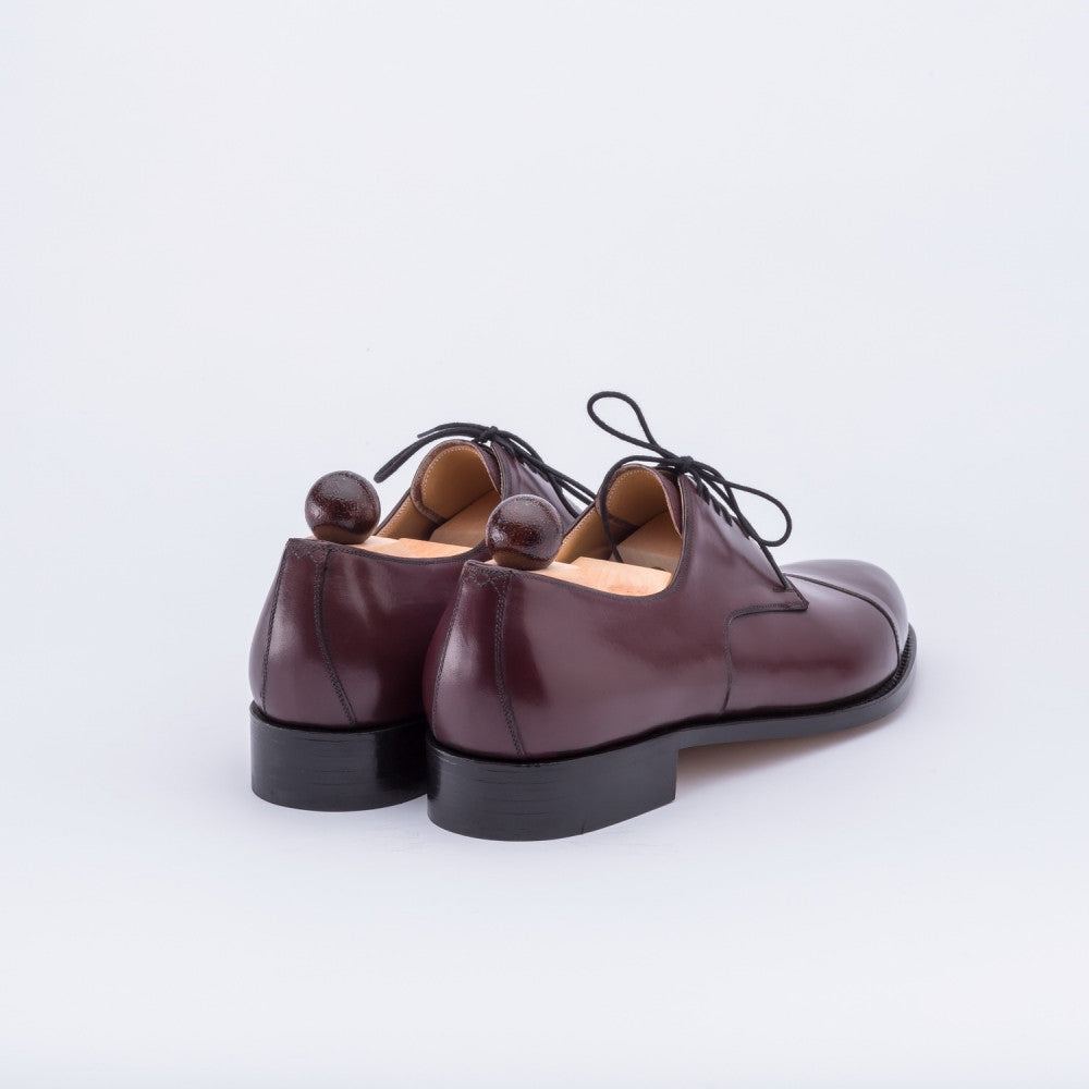 Vass Shoes Derby Style 1030 - Burgundy Calf - Rear View