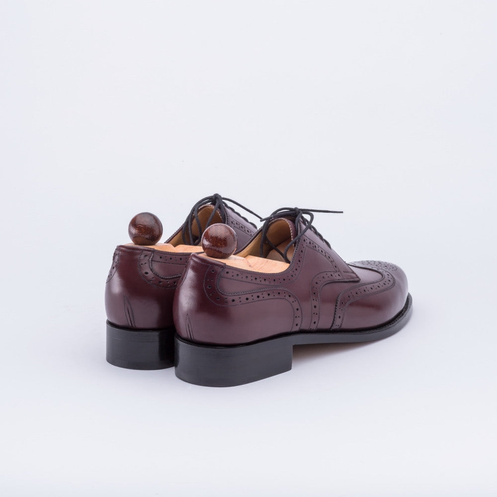 Vass Shoes Derby Style 1006 - Burgundy Calf - Rear View