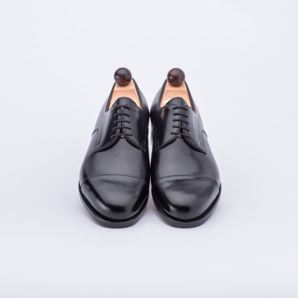 Vass Shoes Derby Style 1030 - Black Calf - Top Down View