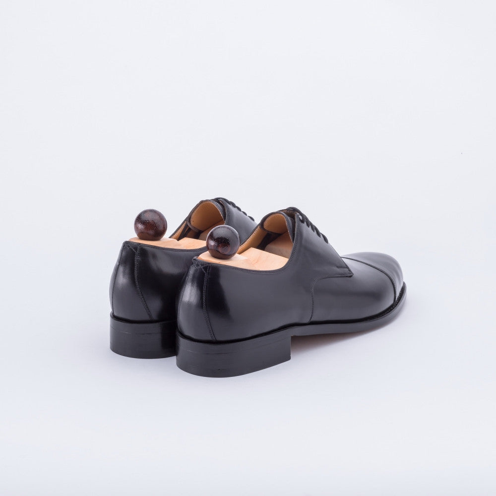 Vass Shoes Derby Style 1030 - Black Calf - Rear View