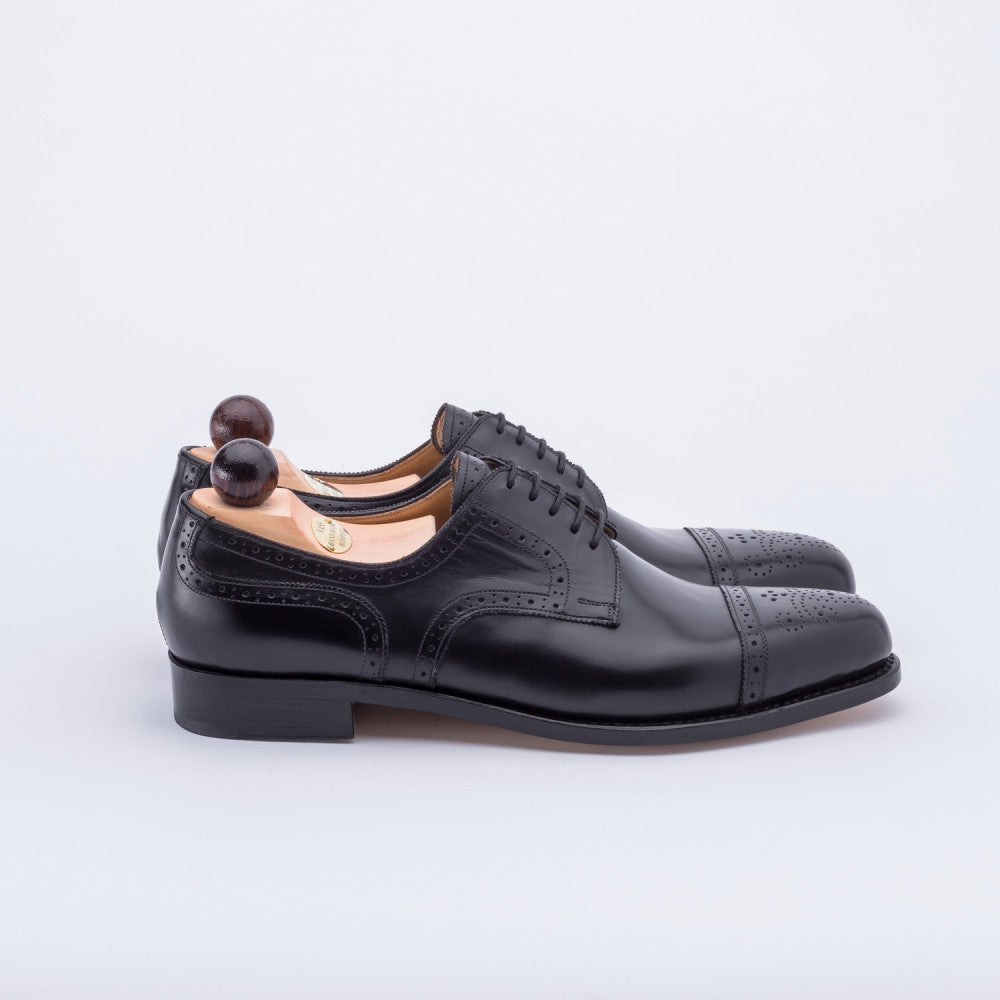 Vass Shoes Derby Style 1024 - Black Calf Side View
