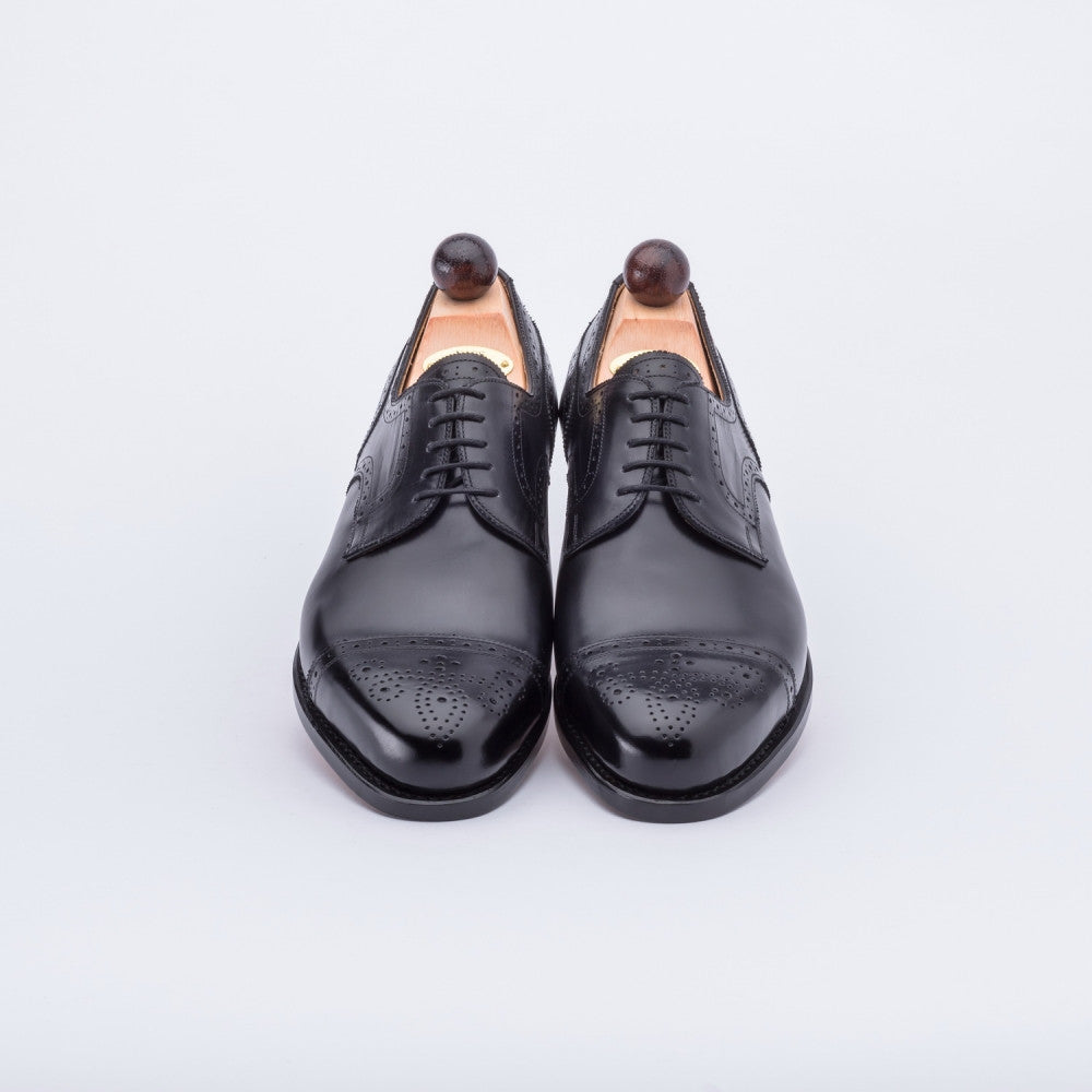 Vass Shoes Derby Style 1024 - Black Calf Top Down View