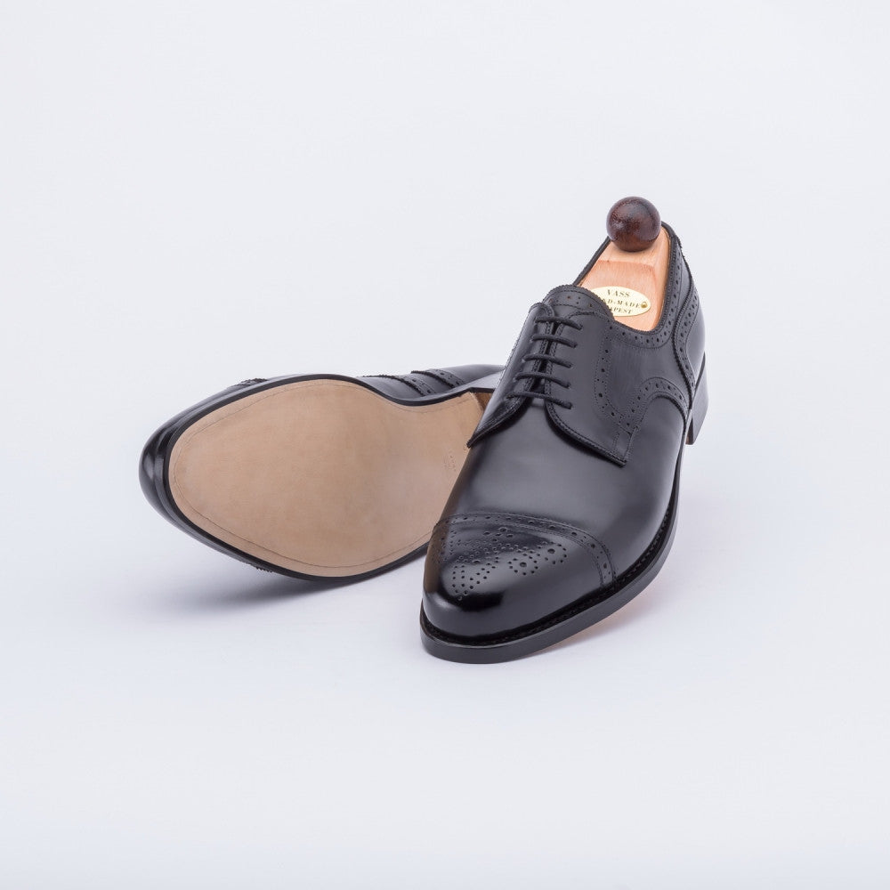 Vass Shoes Derby Style 1024 - Black Calf Sole View