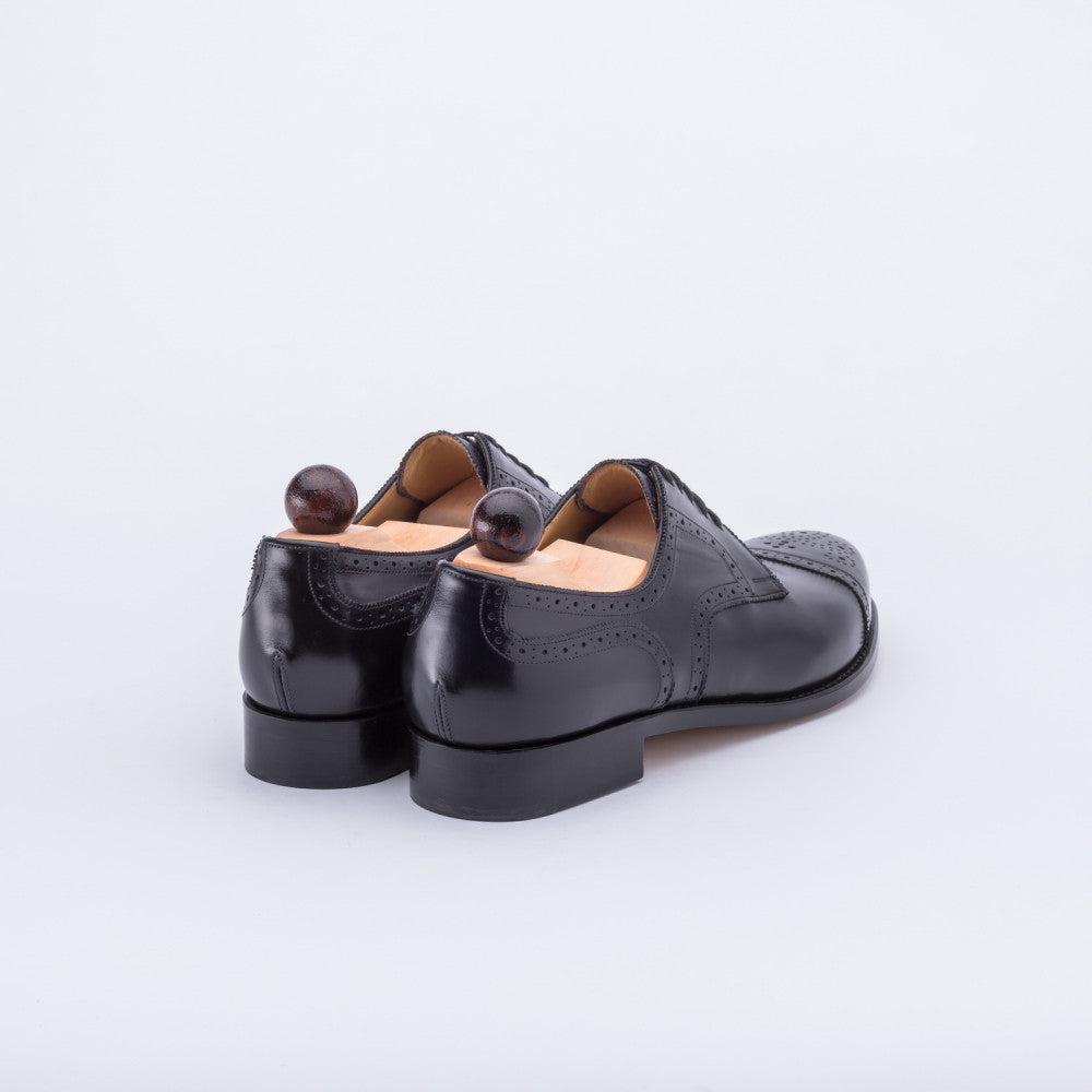 Vass Shoes Derby Style 1024 - Black Calf Rear View