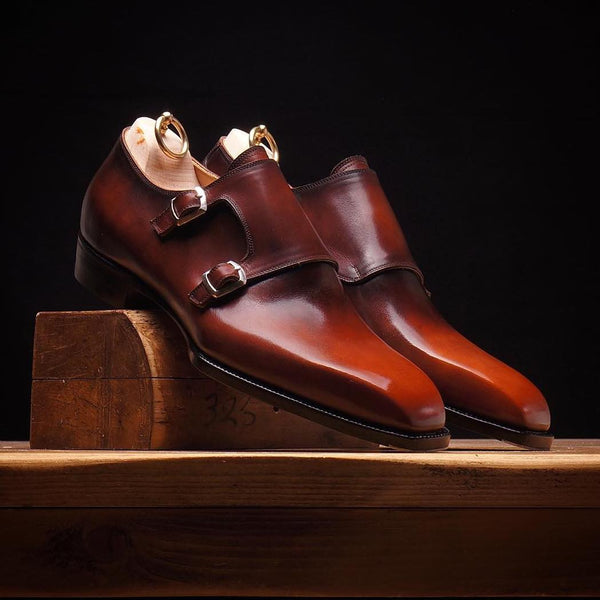 Double Monk - Brown Orange Patina