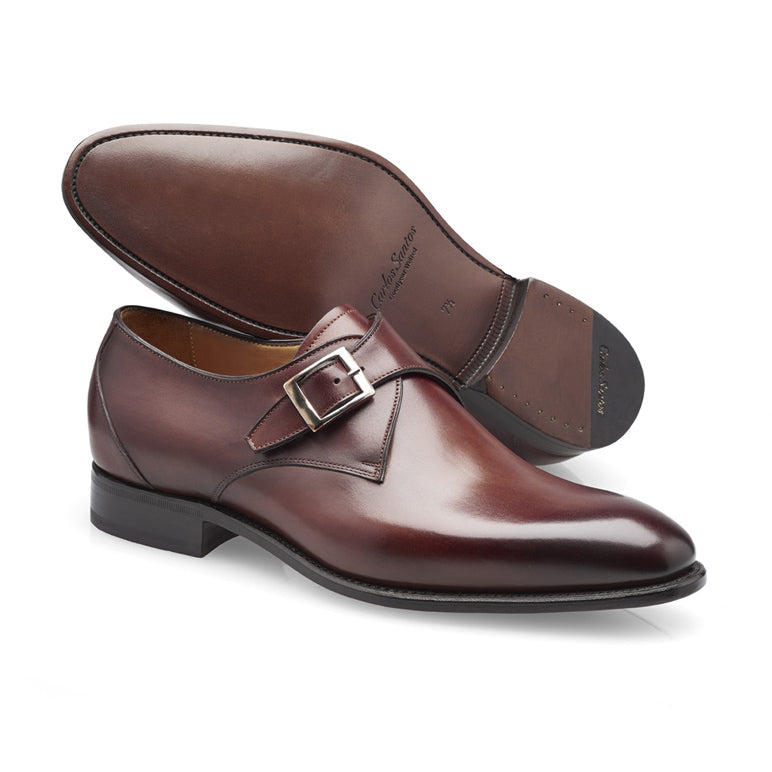 Estilo 6307 - Piel de becerro color vino con pátina 