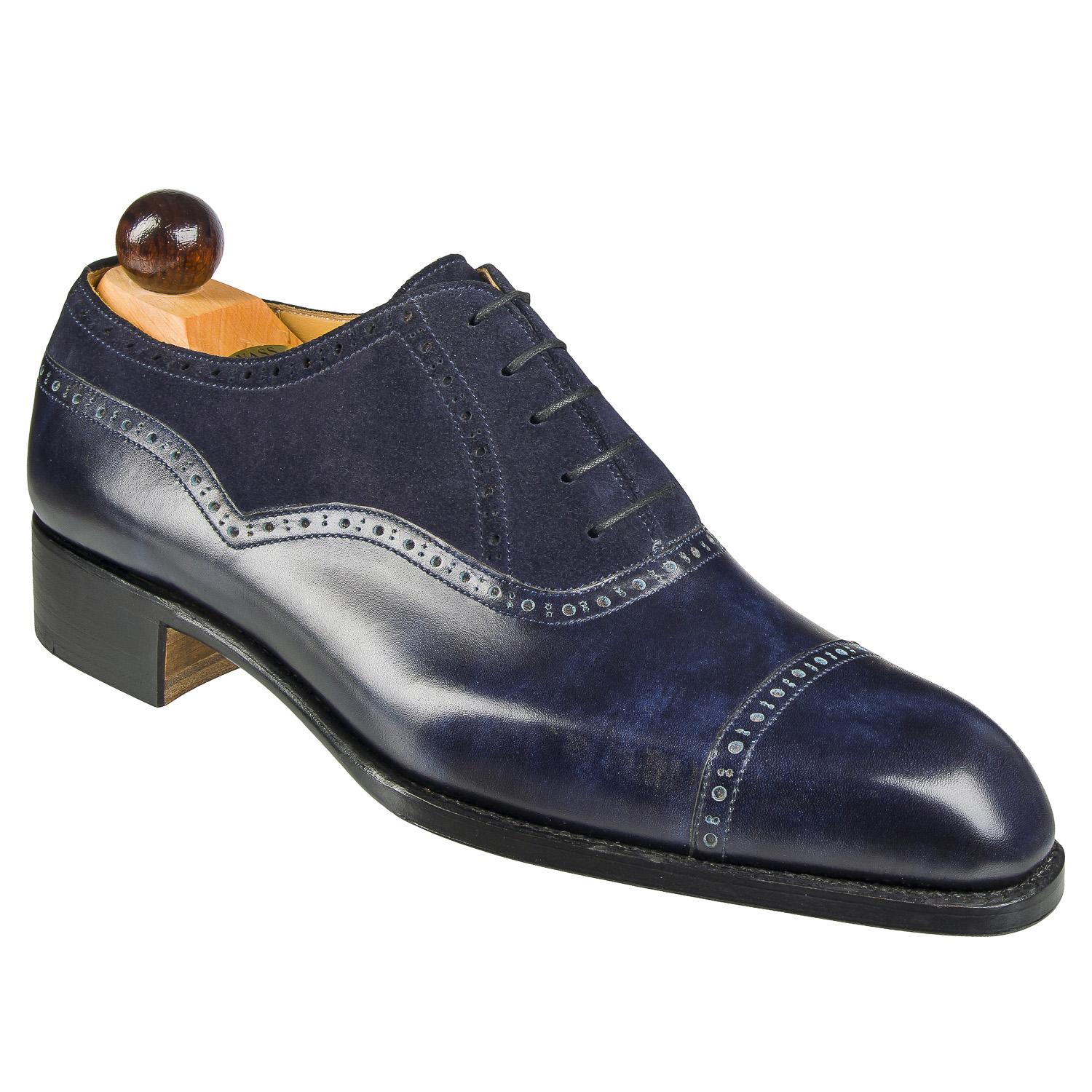 Old English II - Blue Museum Calf / Blue Suede