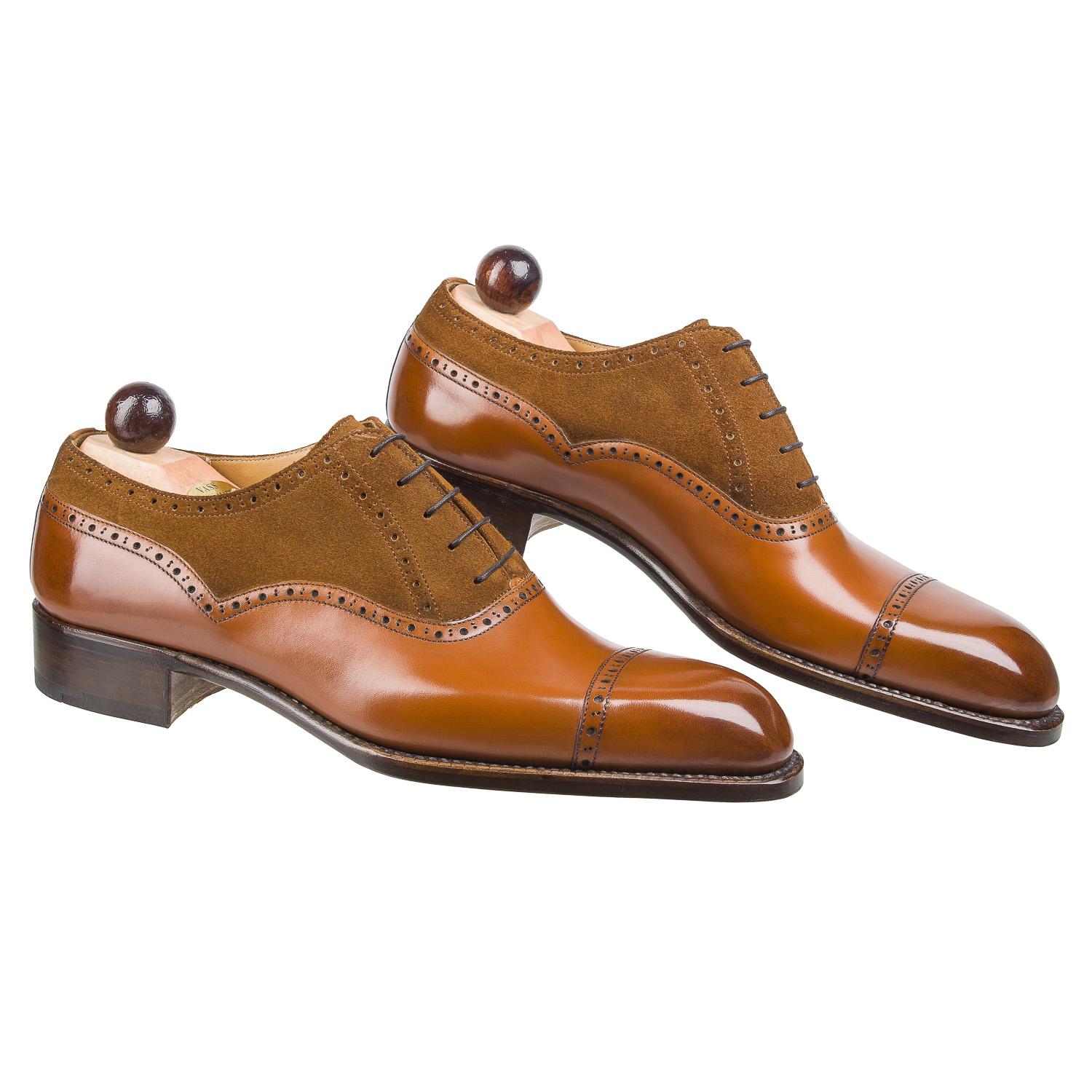 Alt English II - Cognac Calf / Deer Brown Suede