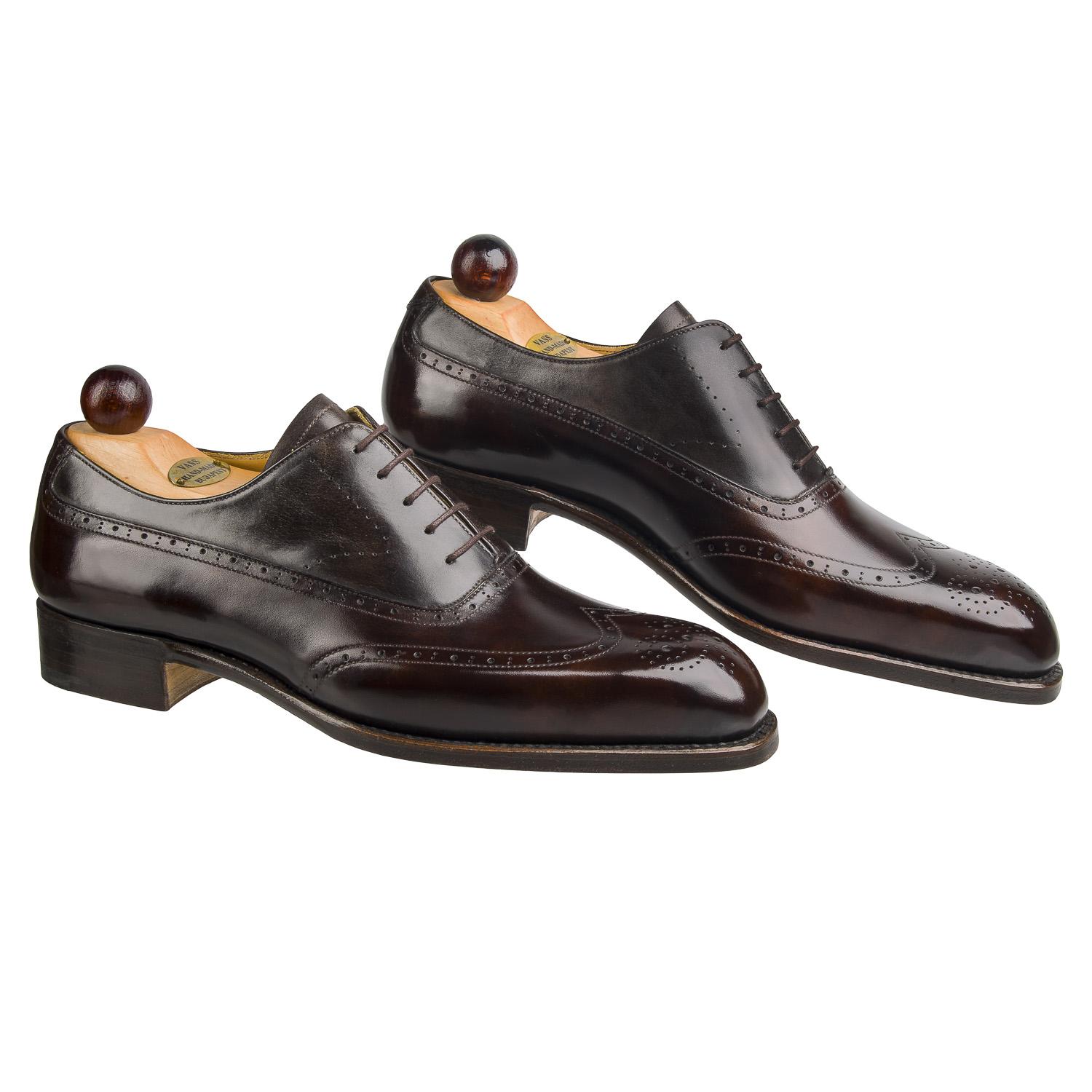 Balmoral Wingtip - Brown / Grey Museum Calf