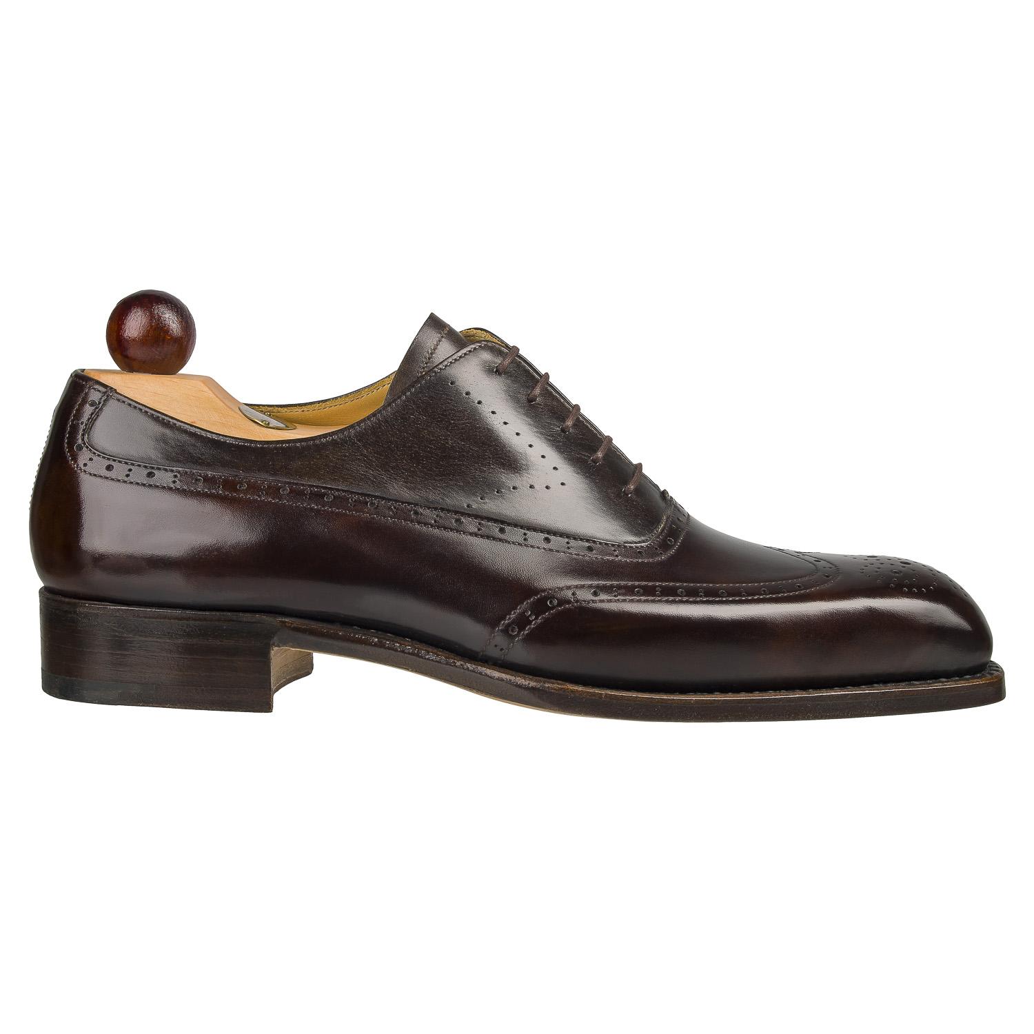 Balmoral Wingtip - Brown / Grey Museum Calf