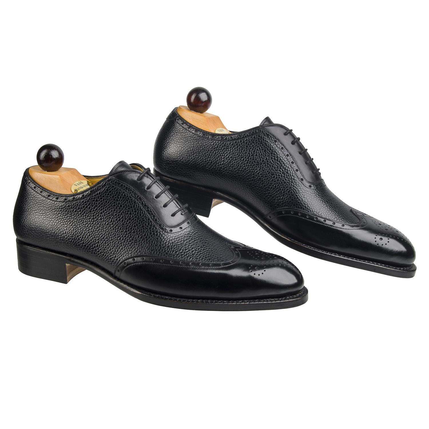 Italian Wingtip - Black Calf / Grain