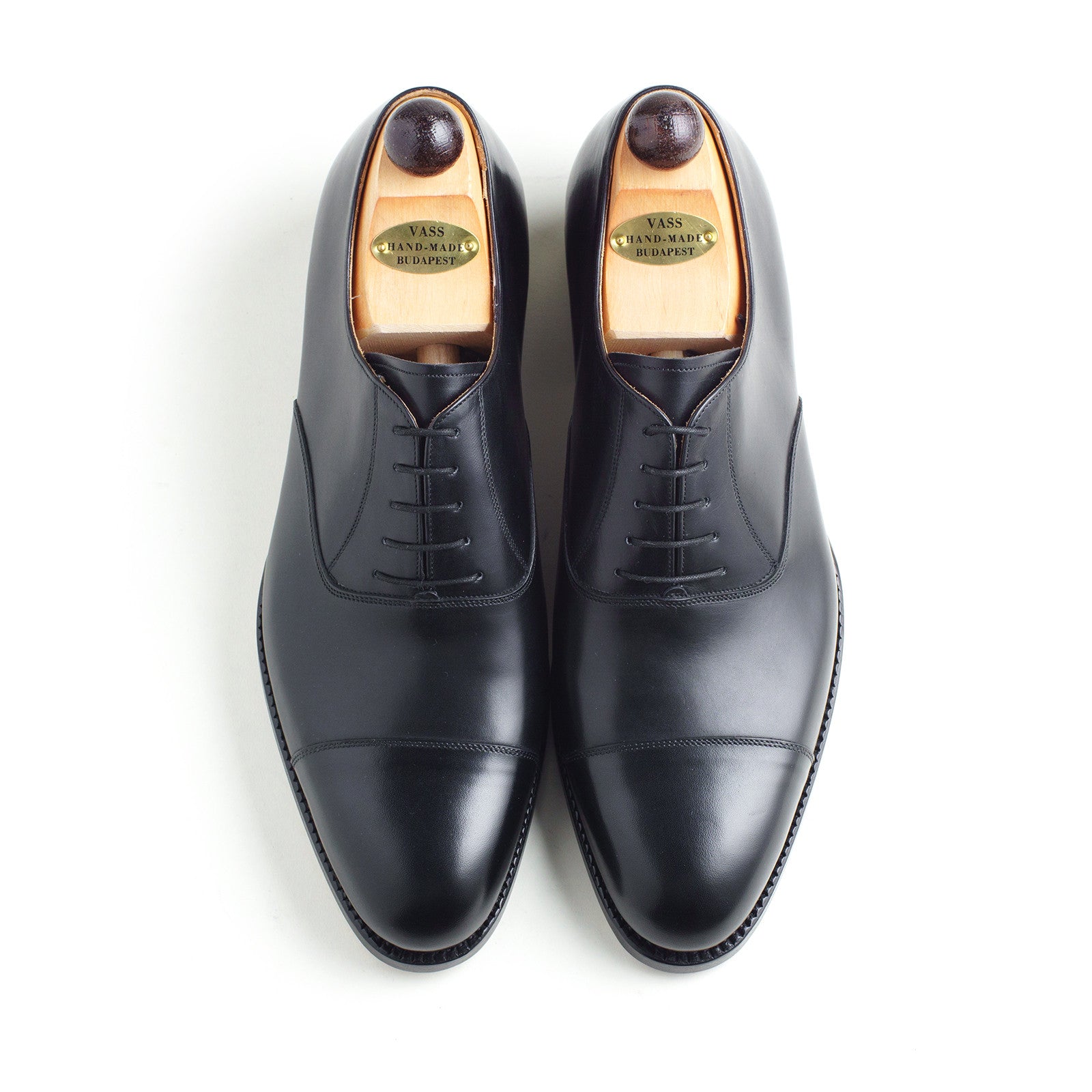 Vass Shoes Style 1052 Oxford Black Calf - Top Down View