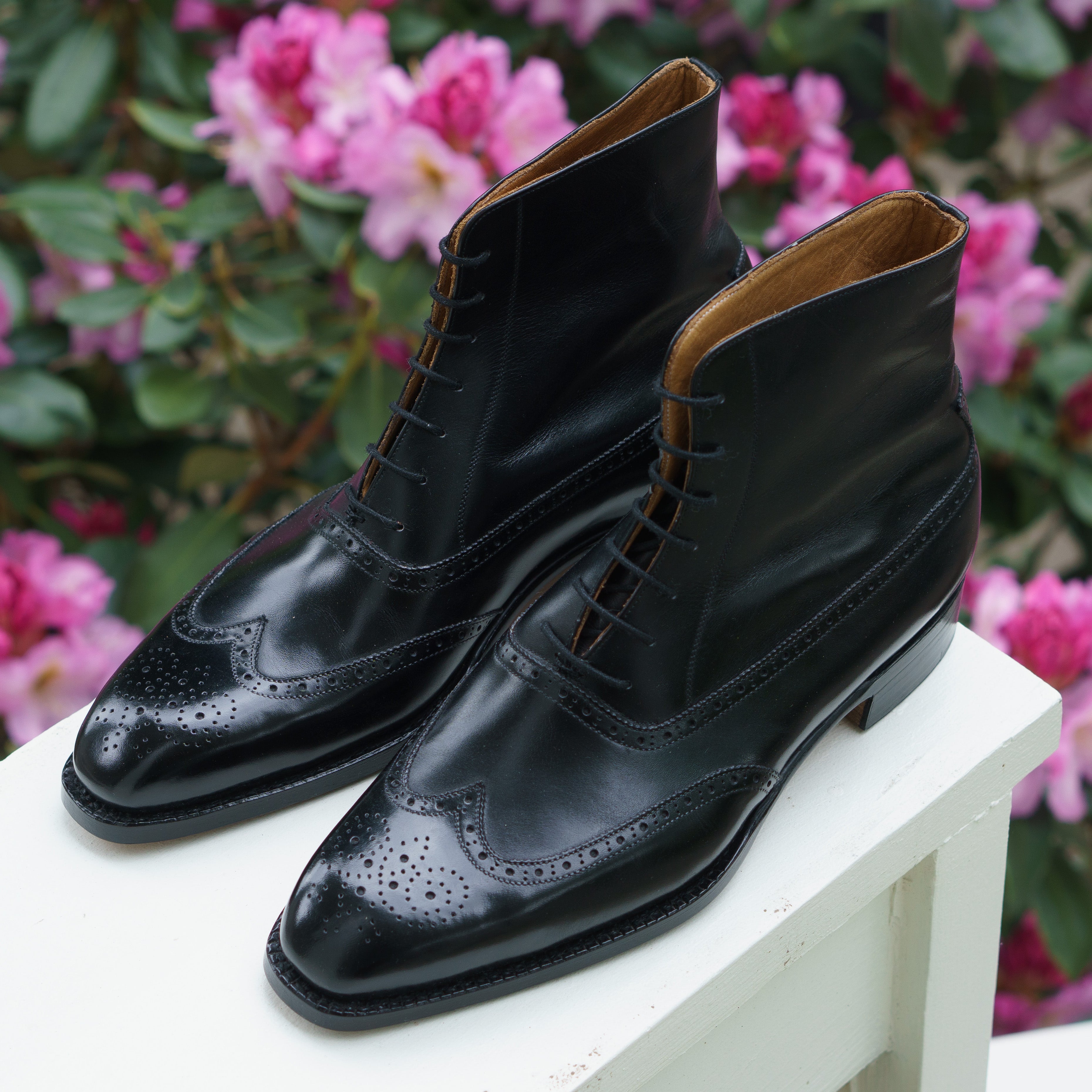 Balmoral Wingtip Boot - Black Calf