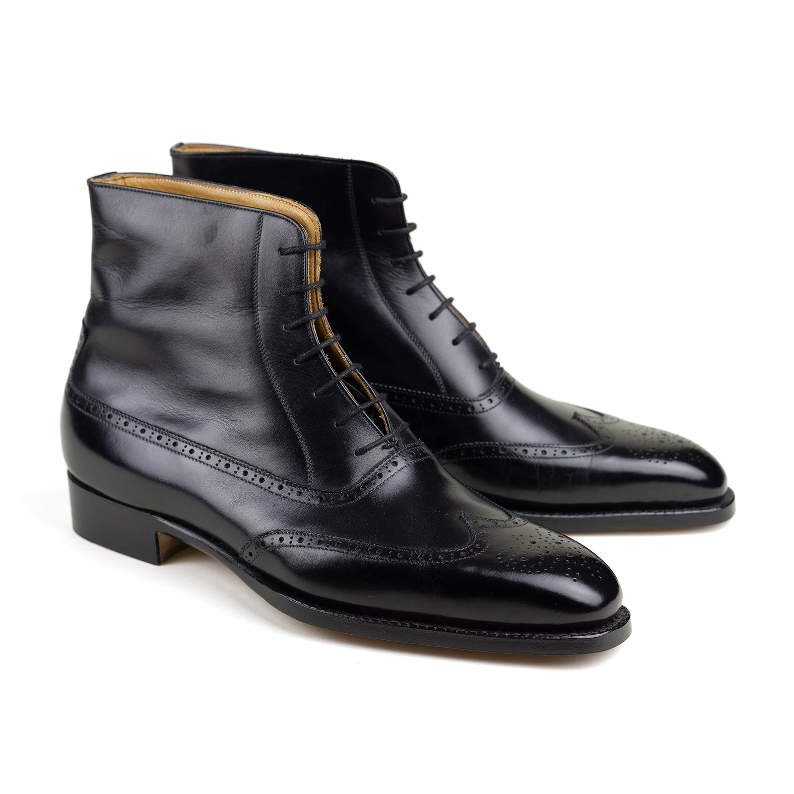 Balmoral Wingtip Boot - Black Calf