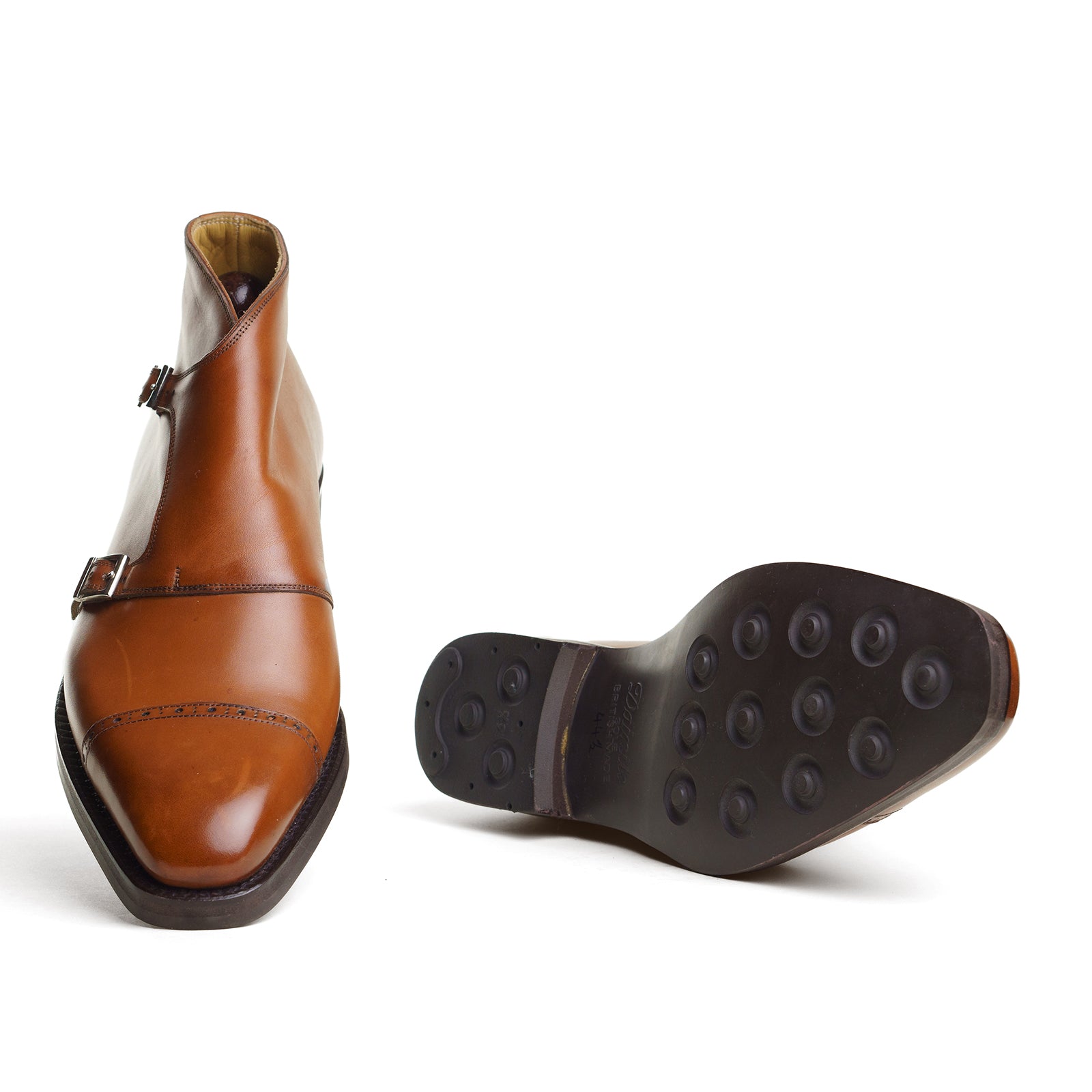 Double Monk Boot - Cognac Calf