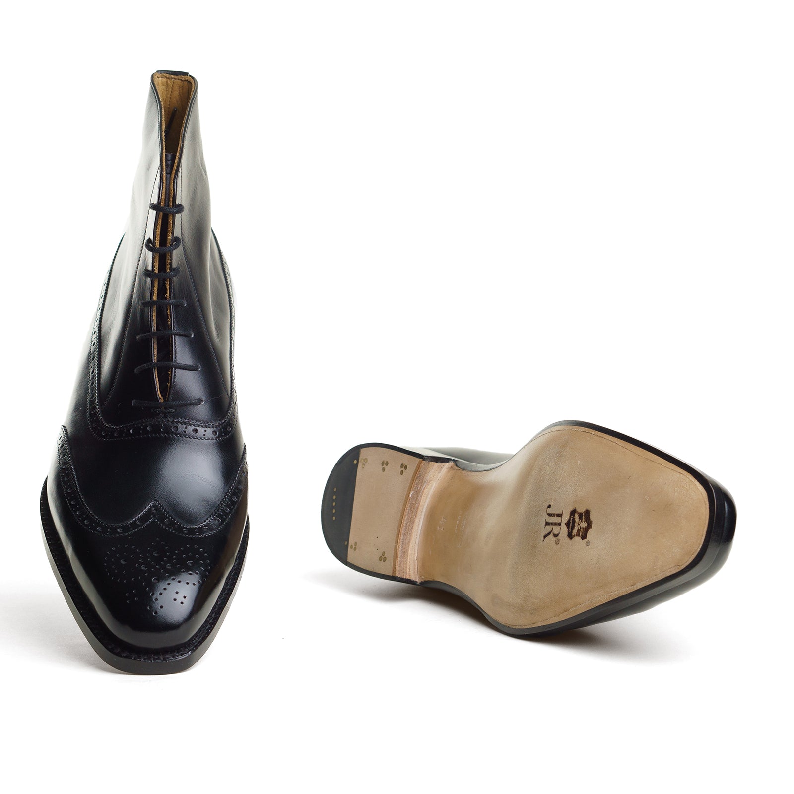 Balmoral Wingtip Boot - Black Calf