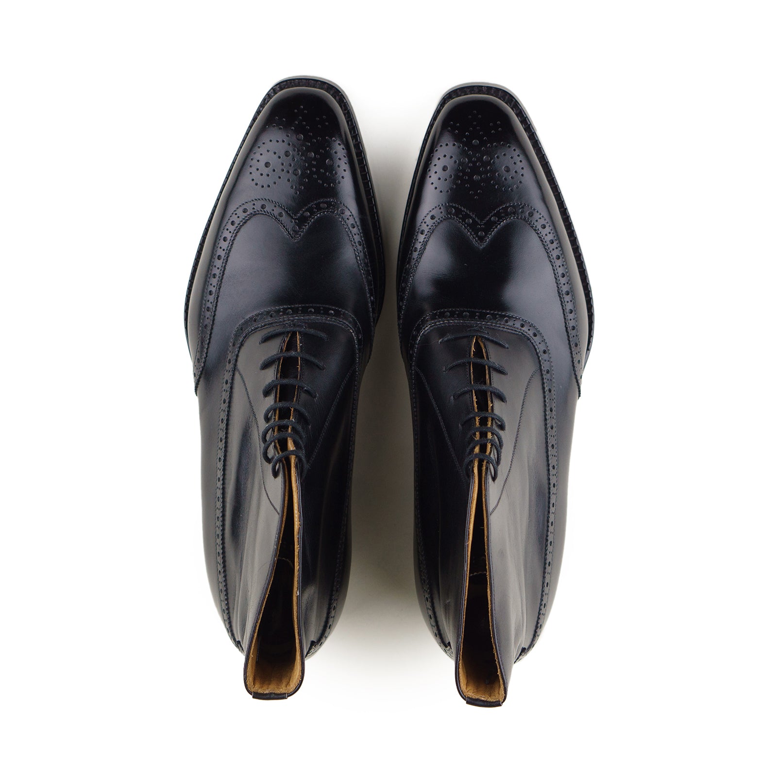 Balmoral Wingtip Boot - Black Calf