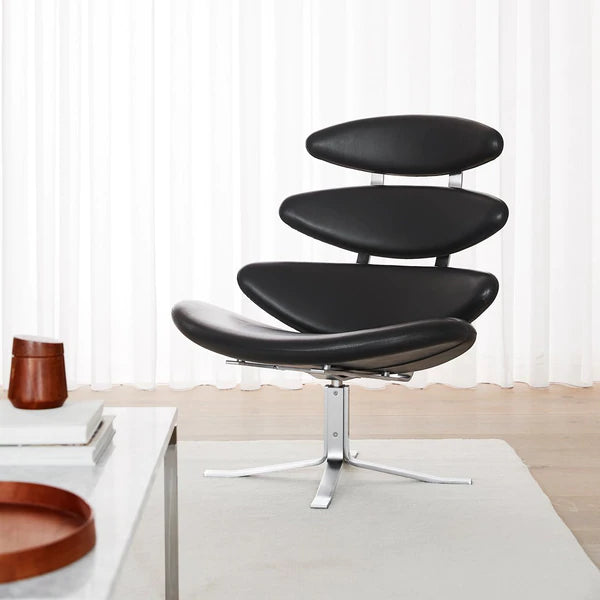Corona Chair - Black Leather