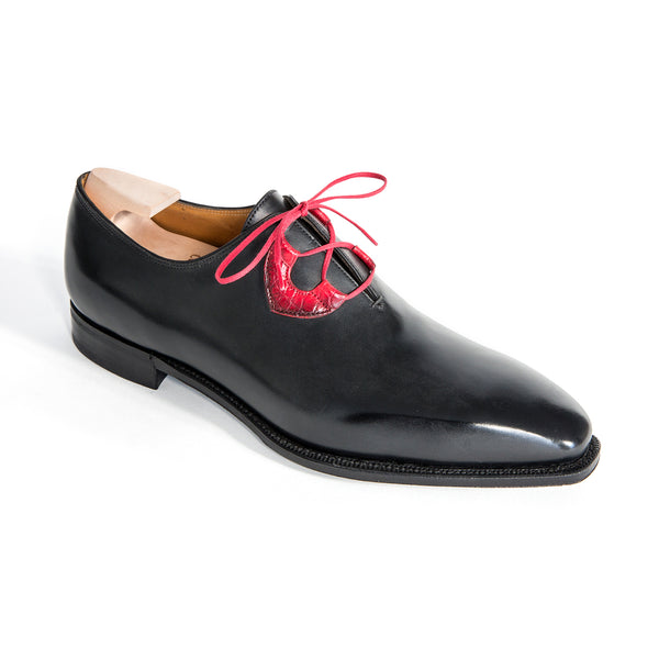 Corthay Fantomas - Black Calf / Red Crocodile